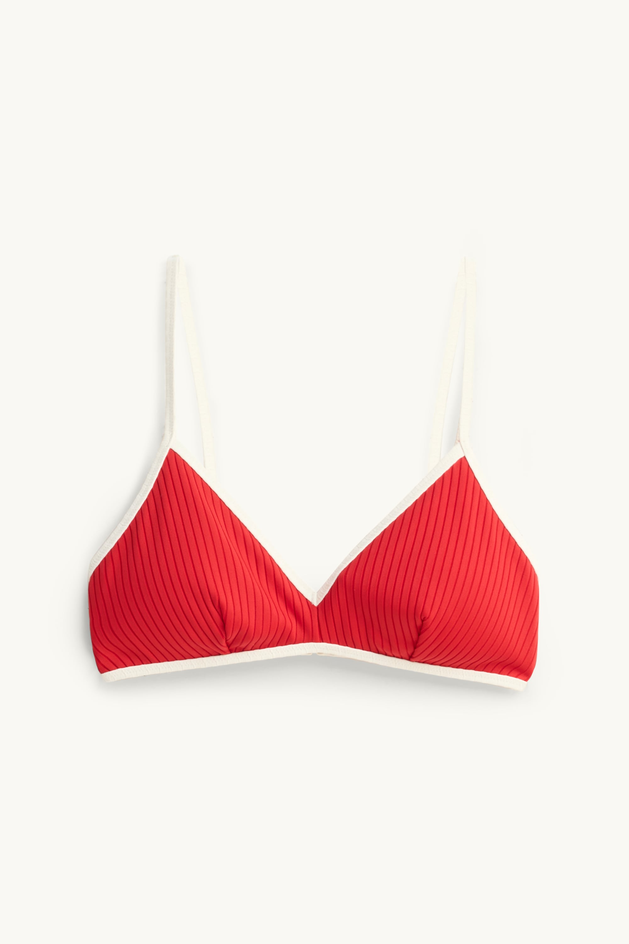 Bikini top - padded - LYCRA® XTRA LIFE™ - textured red