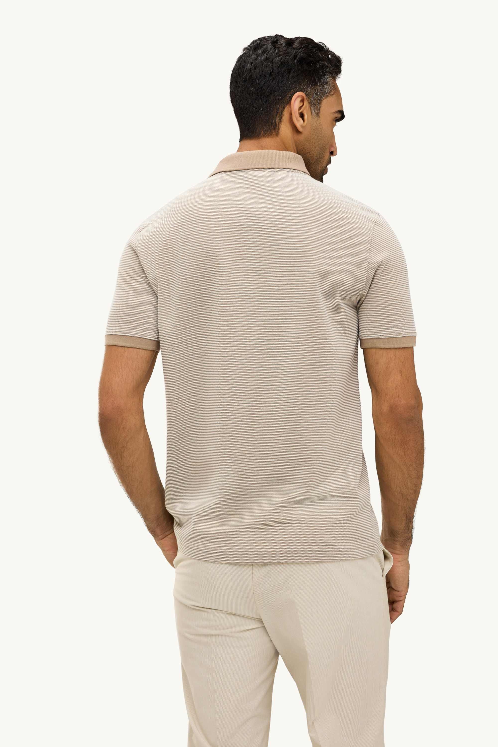 Polo shirt - regular fit - textured beige (3)