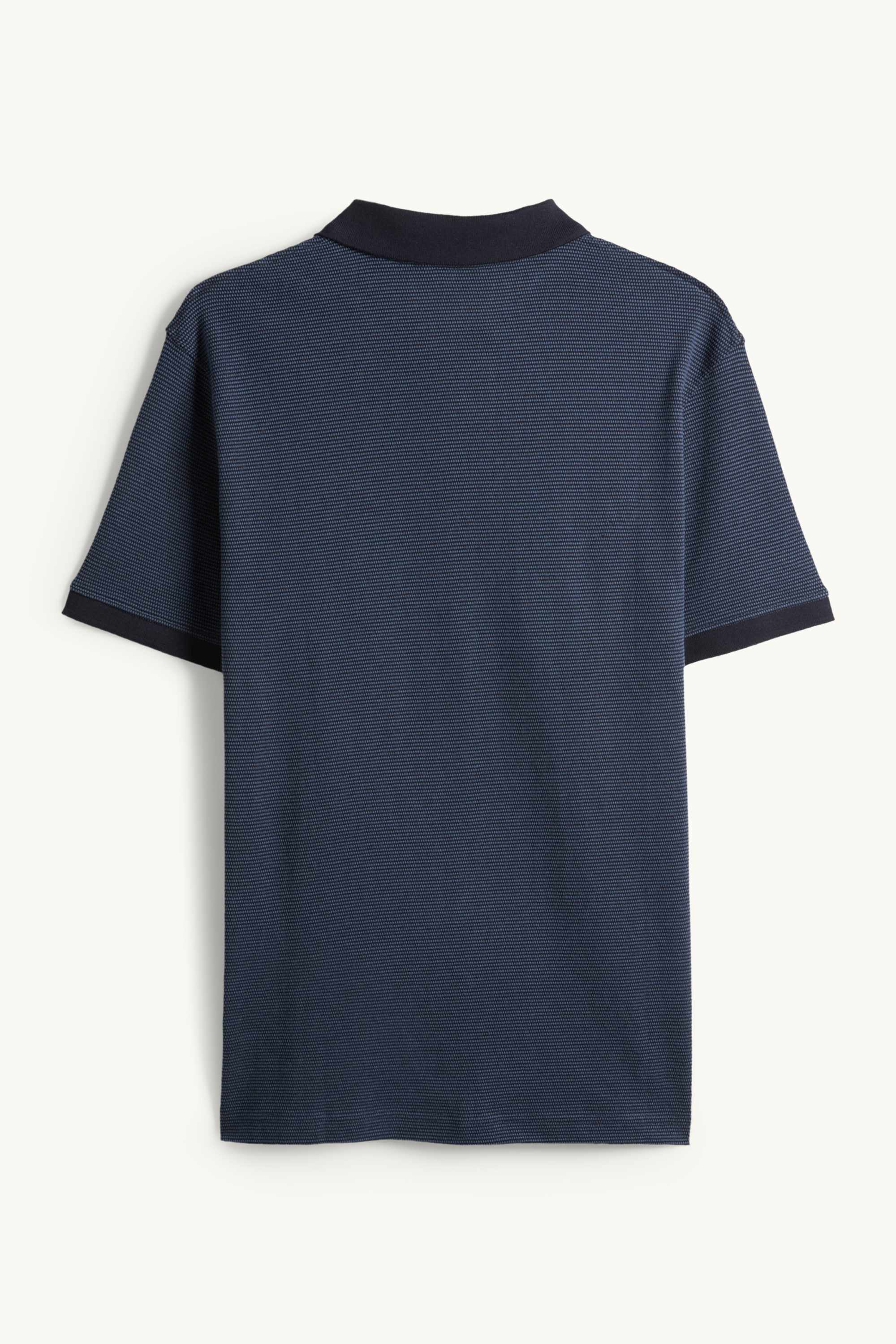 Polo shirt - regular fit - textured dark blue