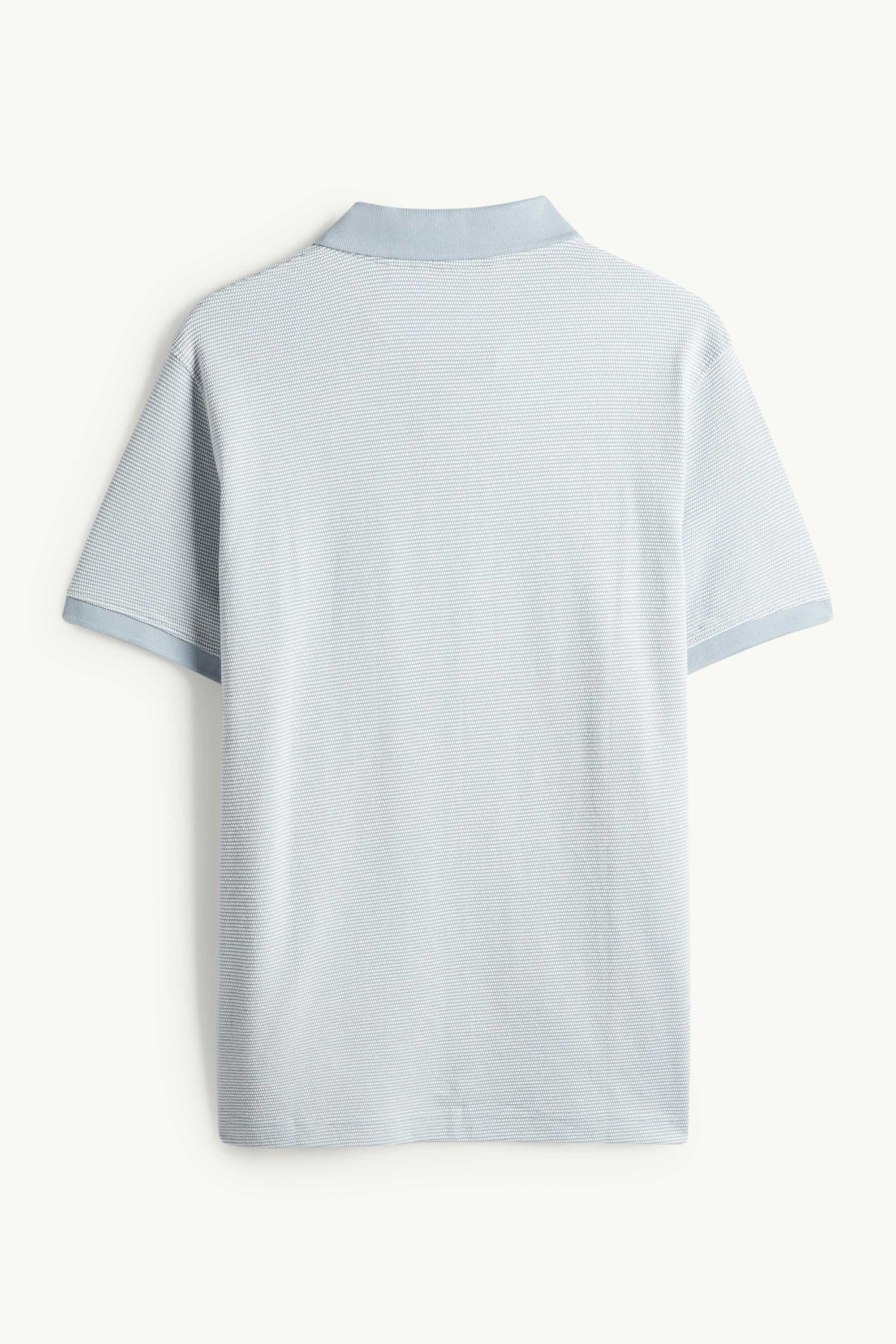 Polo shirt - regular fit - textured light blue