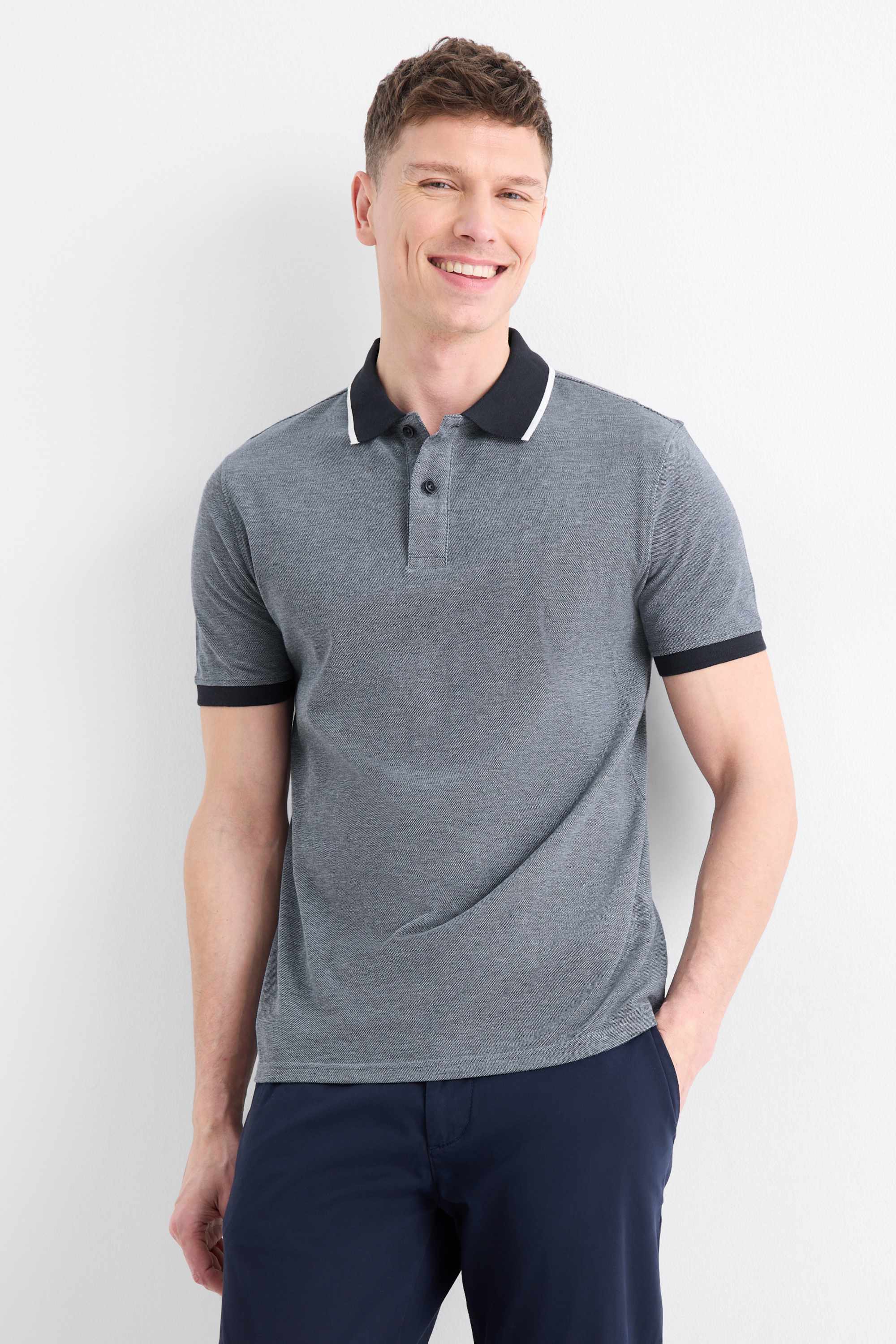 Polo shirt - regular fit blue (1)