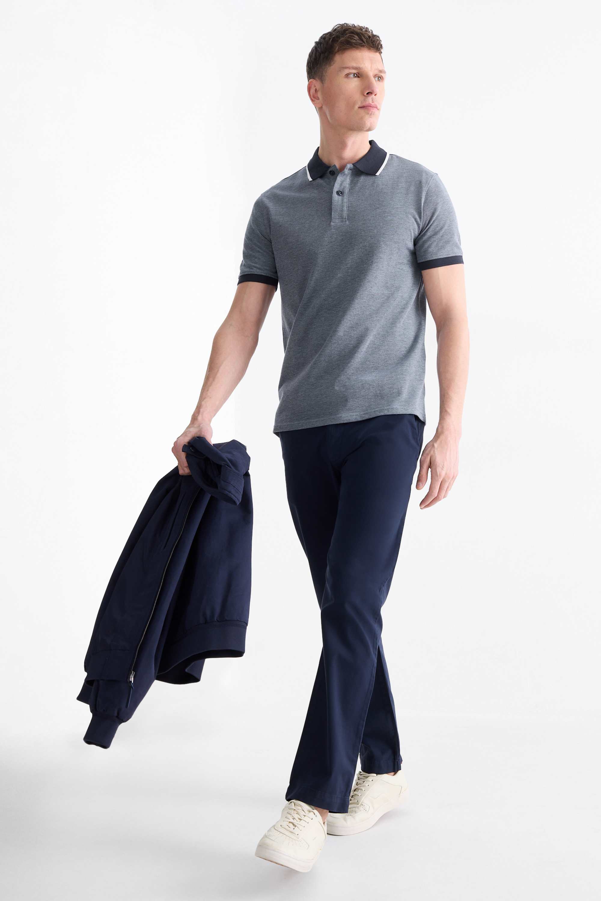 Polo shirt - regular fit blue (1)