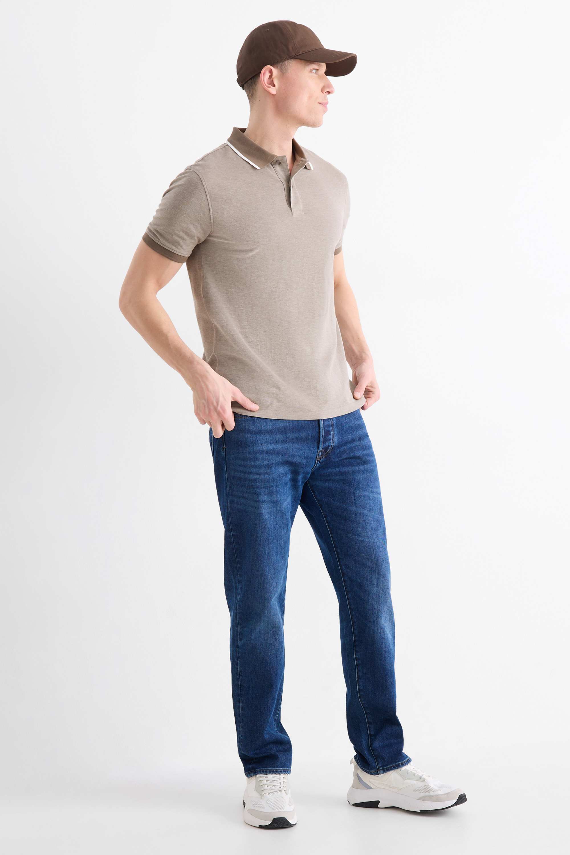 Polo shirt - regular fit beige