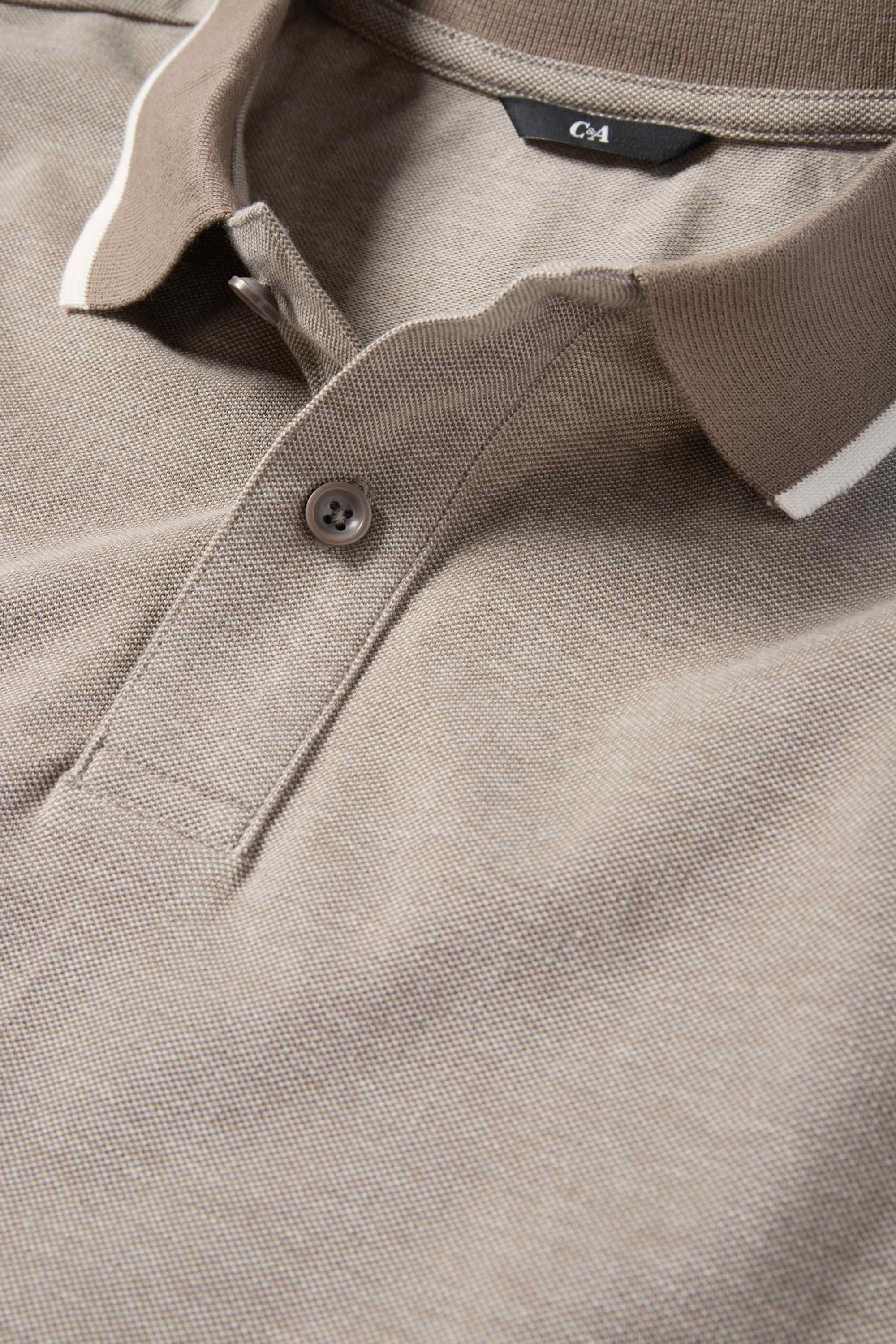 Polo shirt - regular fit beige