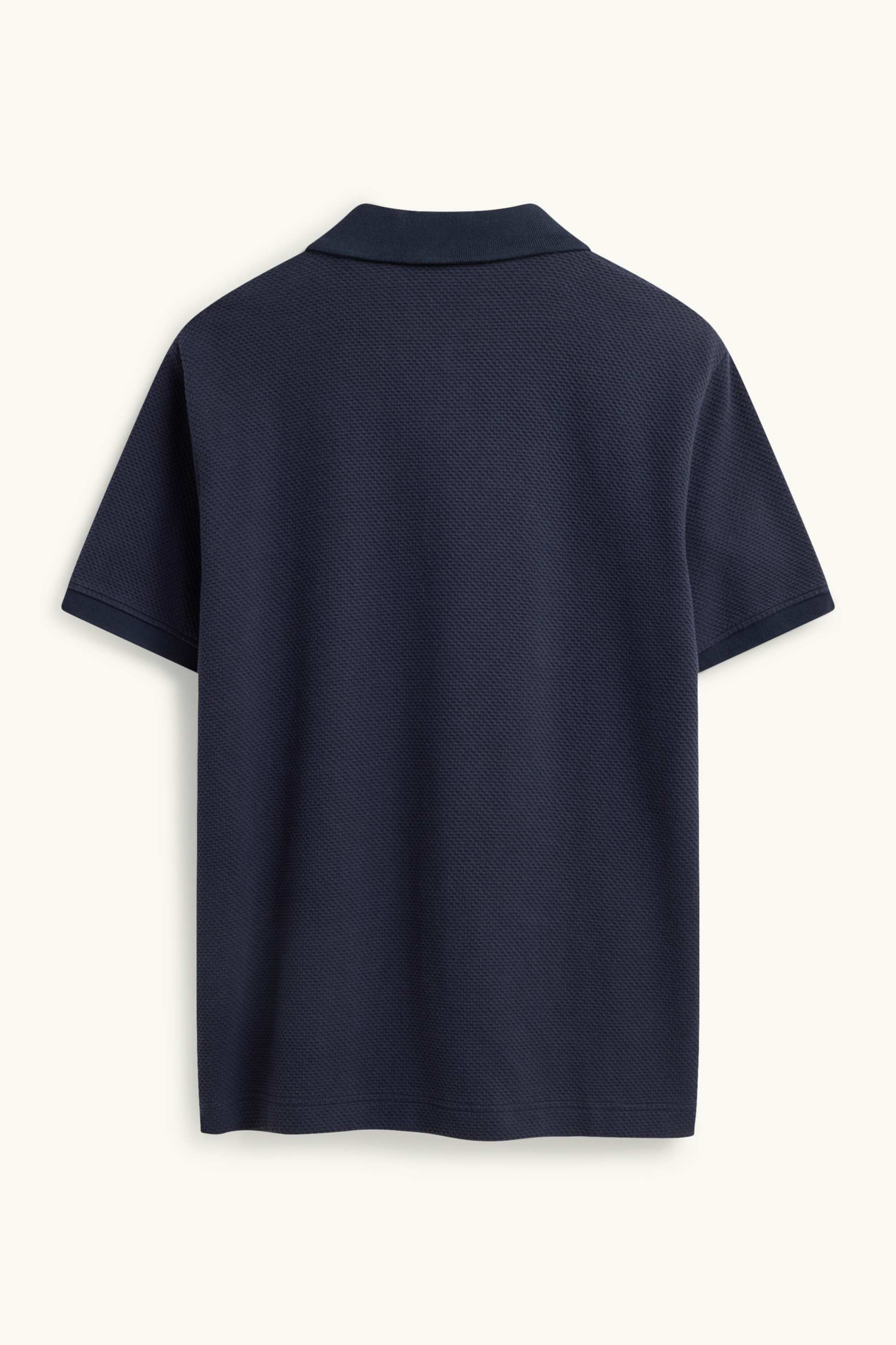 Polo shirt - regular fit - textured dark blue