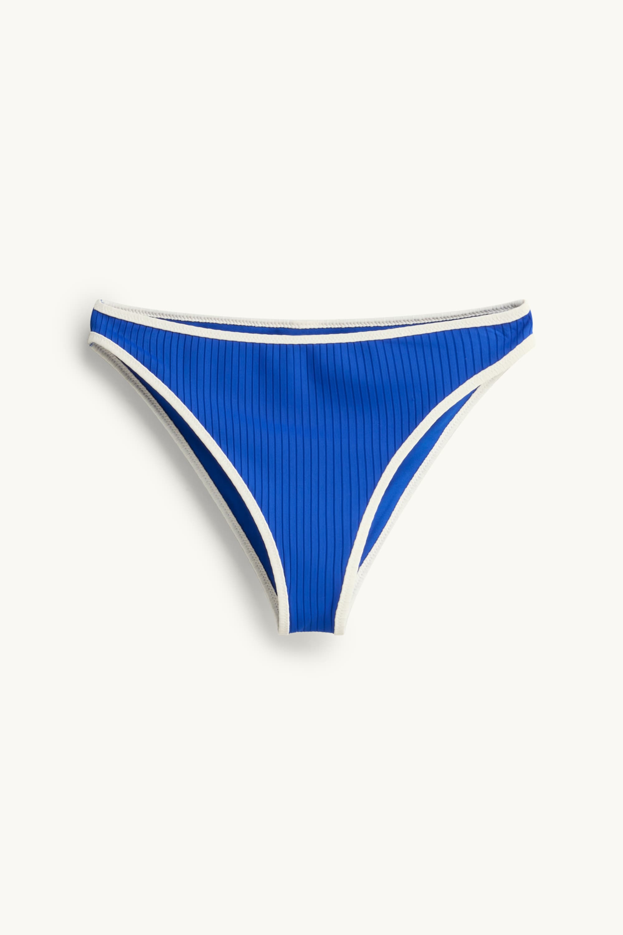 Bikini bottoms - mid-rise waist - ribbed - LYCRA® XTRA LIFE™ blue