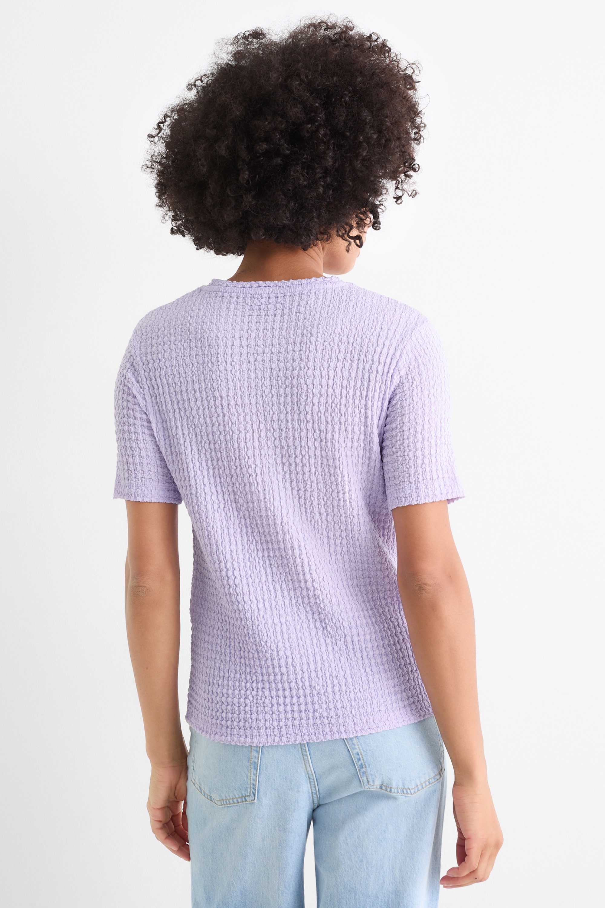 T-shirt - regular fit - textured light violet