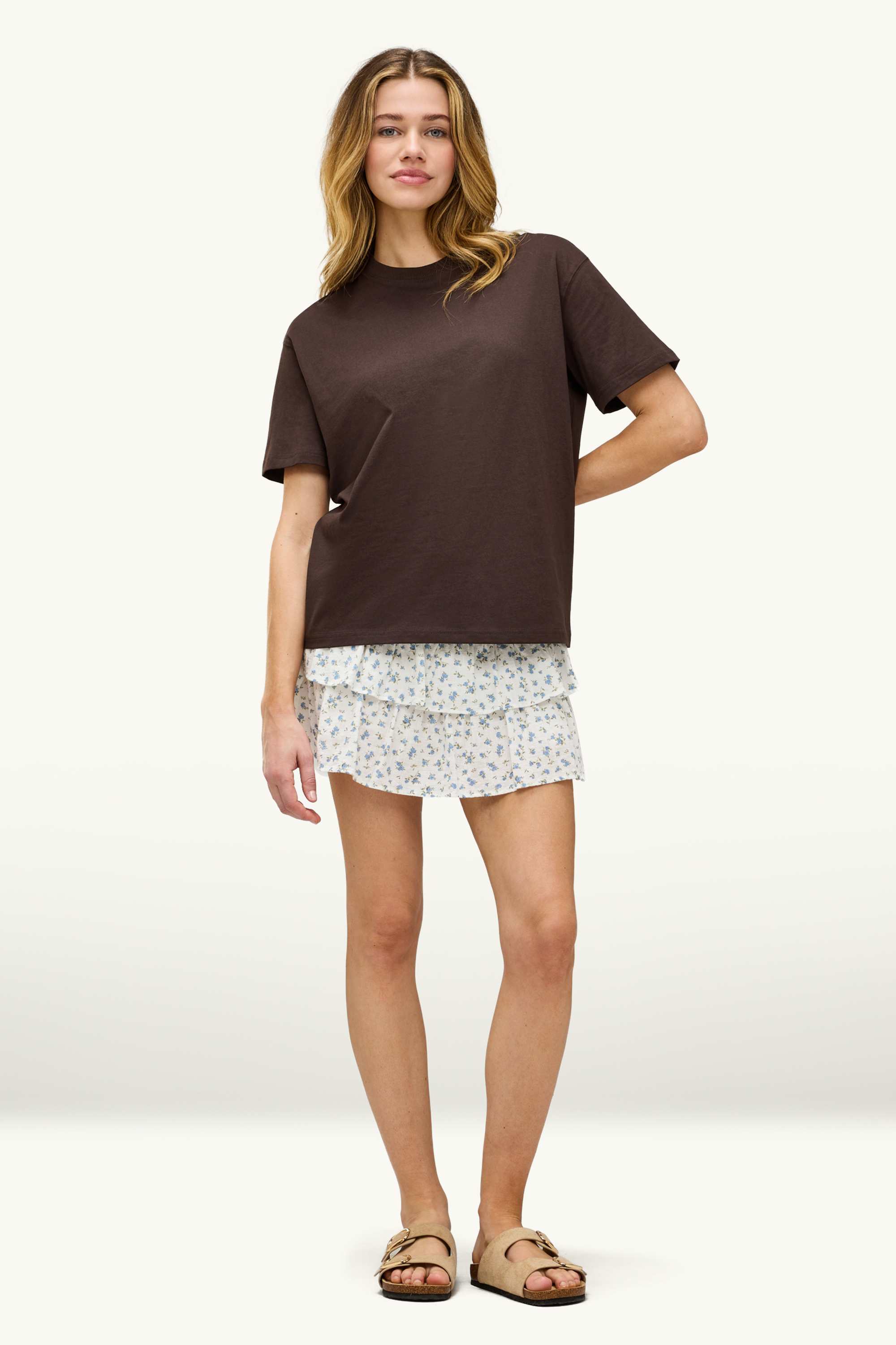 T-shirt - oversized brown
