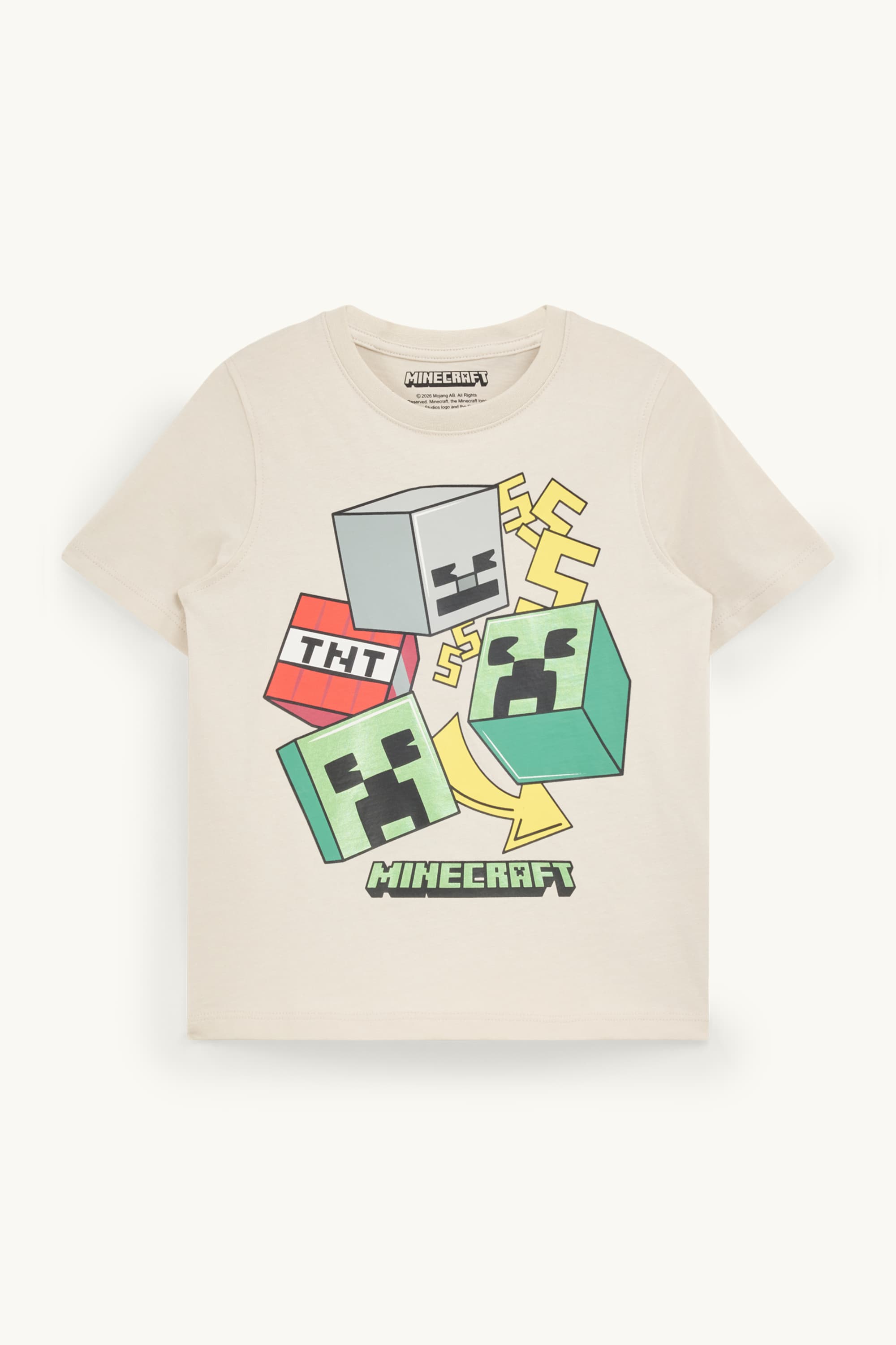 Minecraft - short sleeve T-shirt - shiny beige