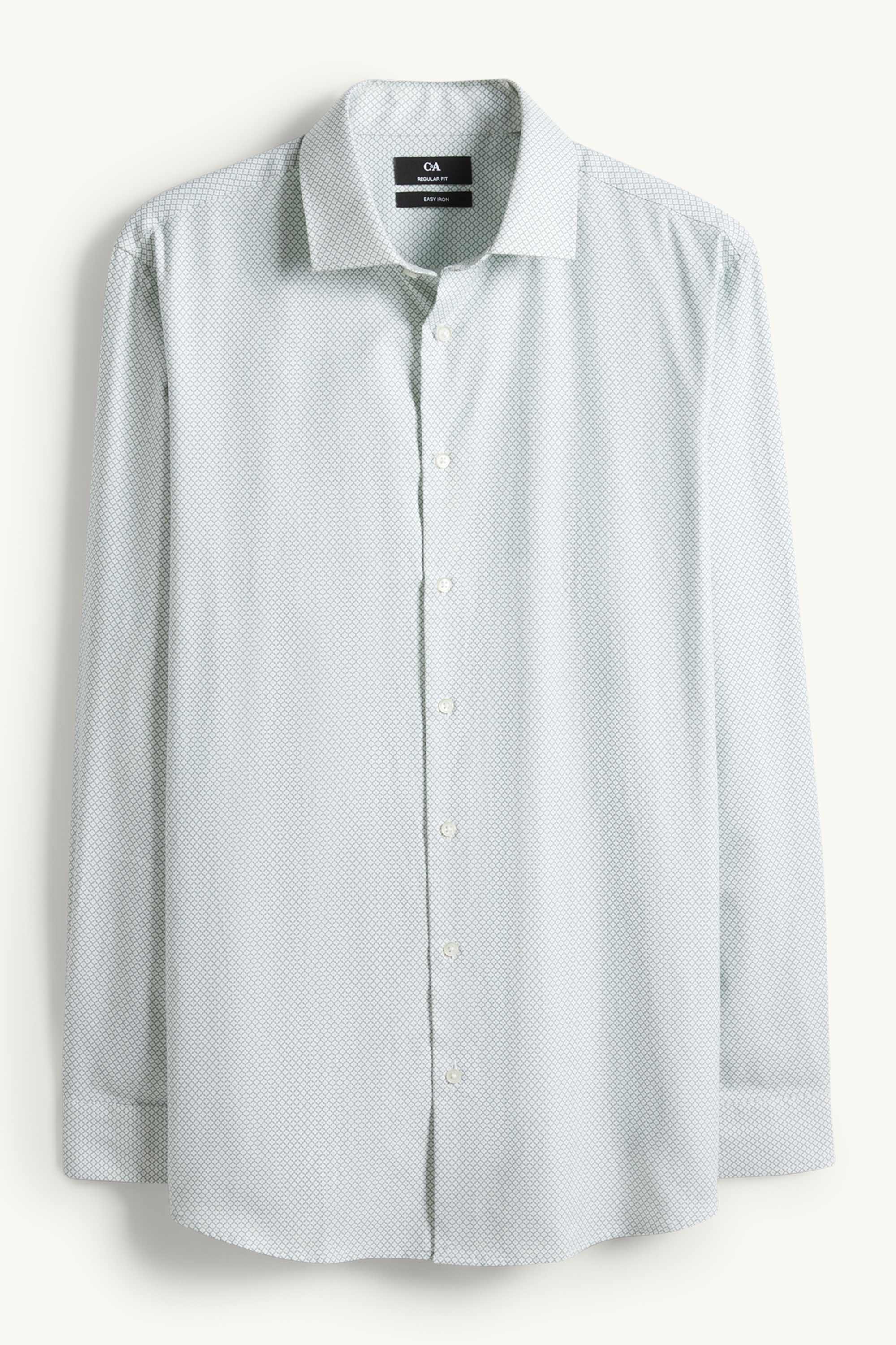 Business shirt - regular fit - kent collar - easy-iron - patterned mint green