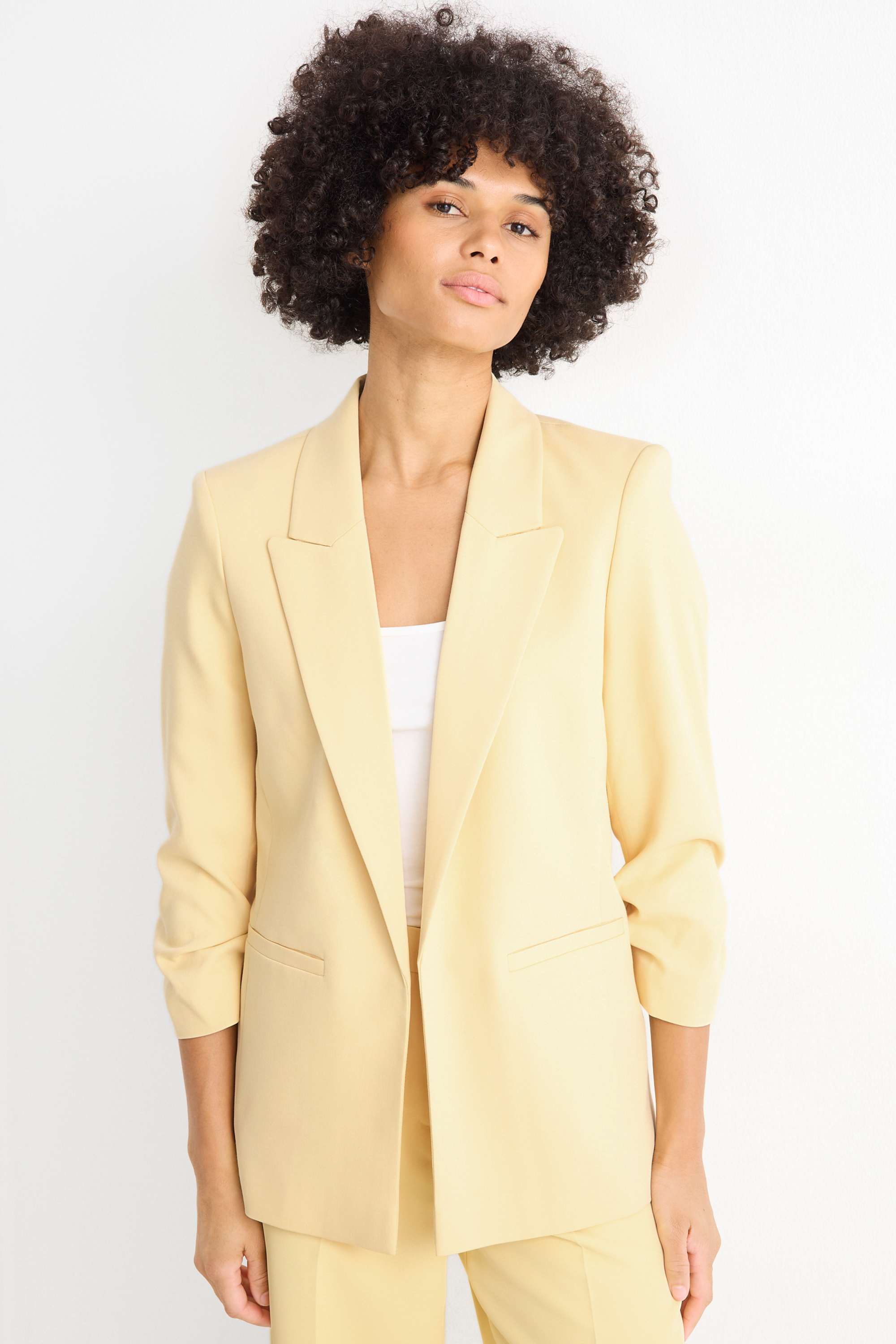 Business blazer - regular fit light yellow