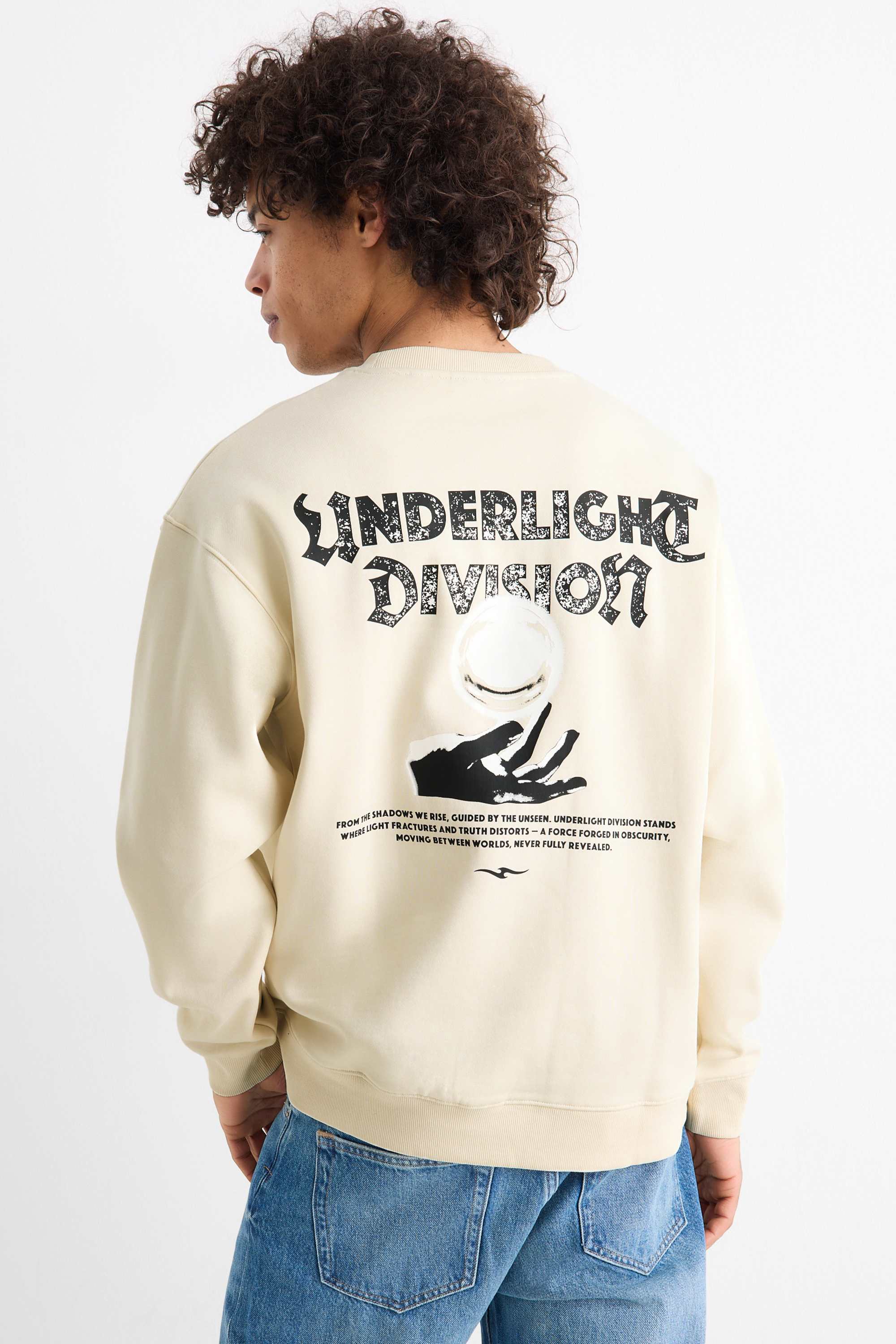 Sweatshirt - relaxed fit cremewhite