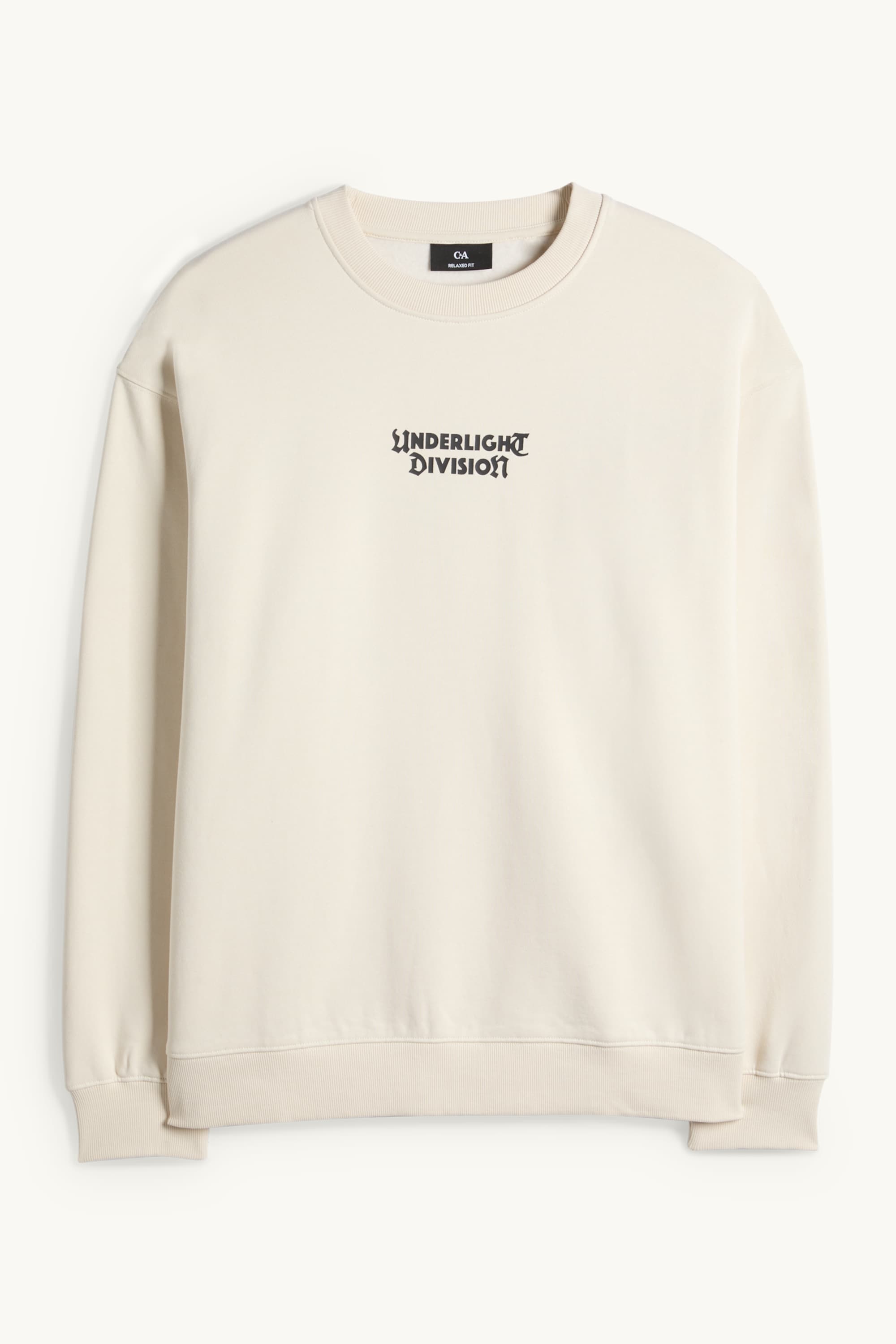 Sweatshirt - relaxed fit cremewhite