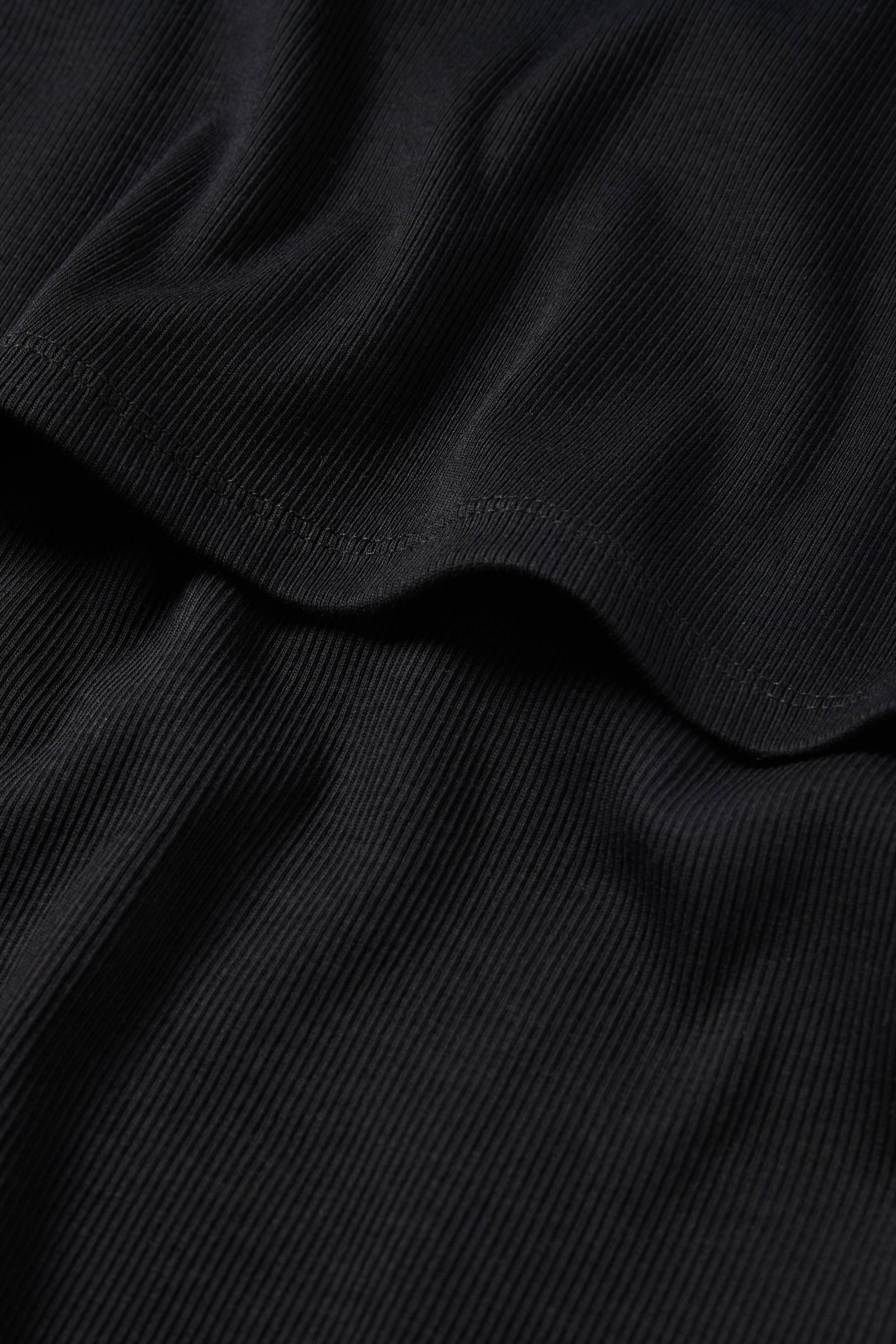 Nursing top - ribbed black