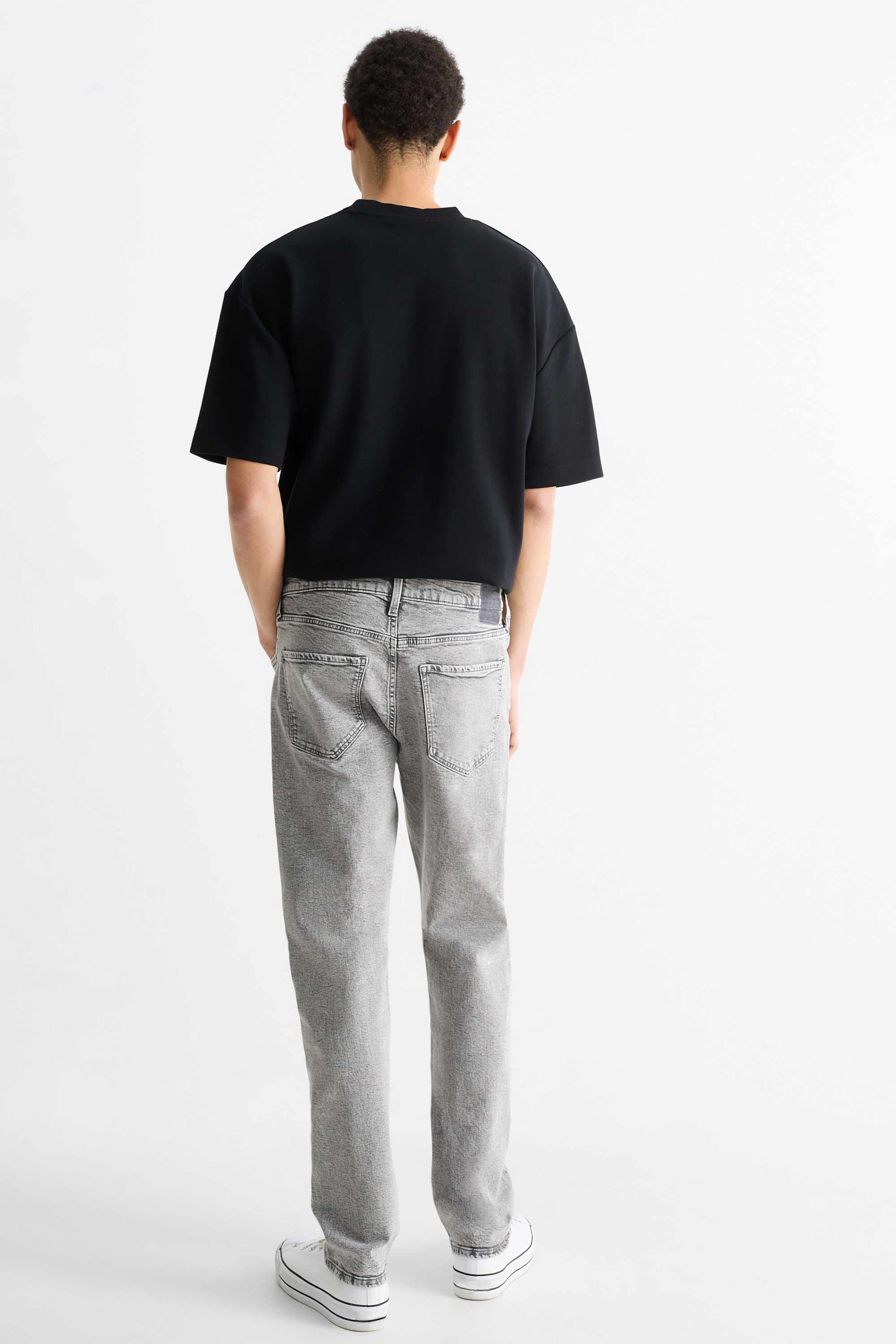 Straight jeans denim-light gray