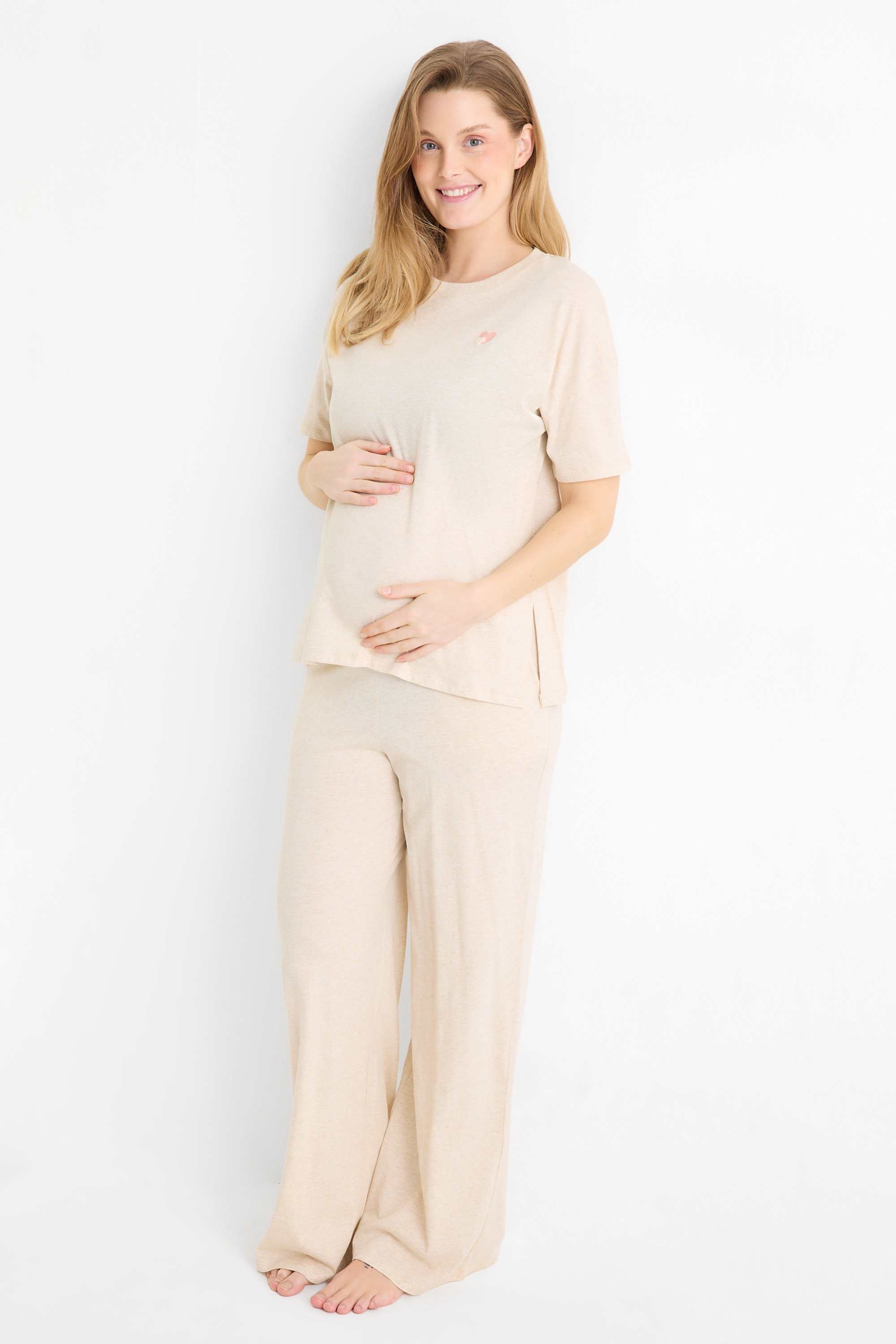 Nursing pyjamas light beige