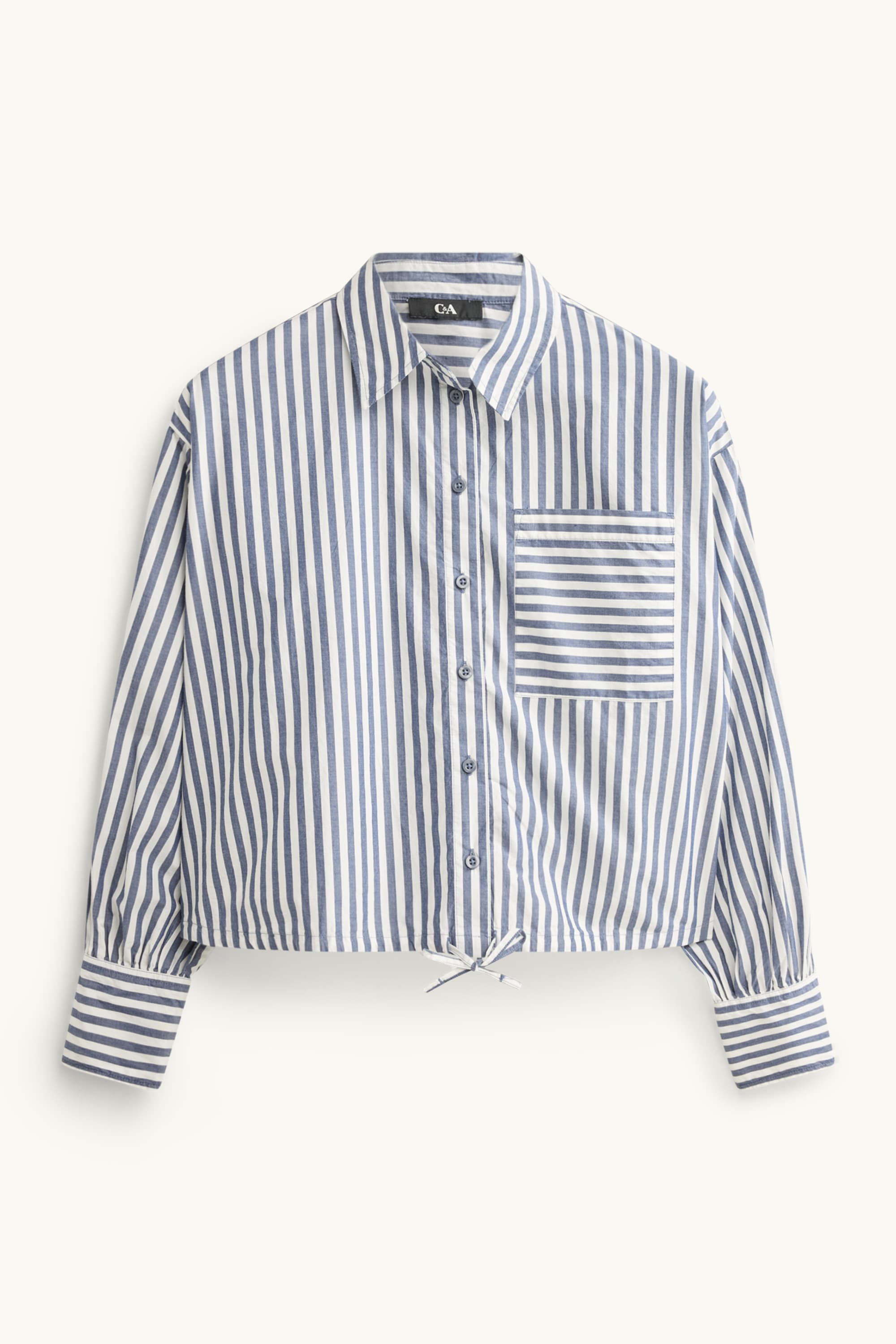 Blouse - striped blue / white