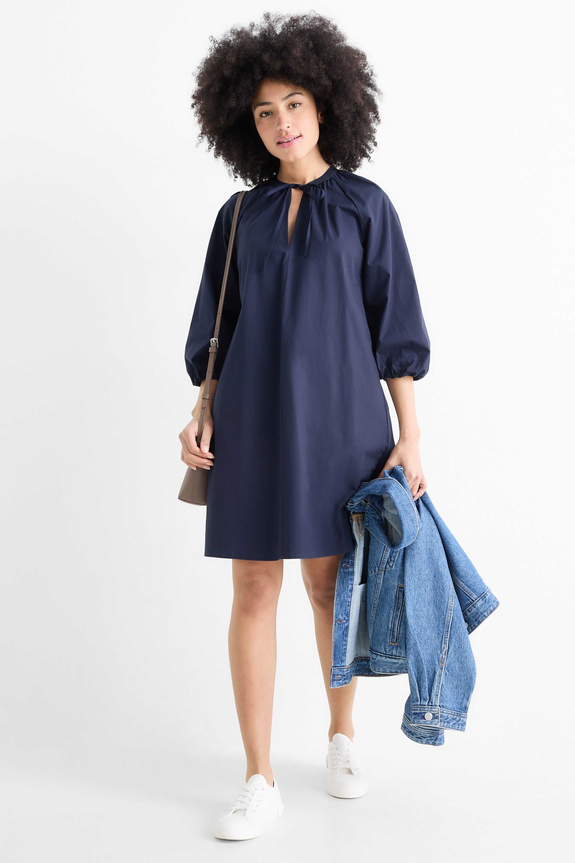 A-line dress dark blue