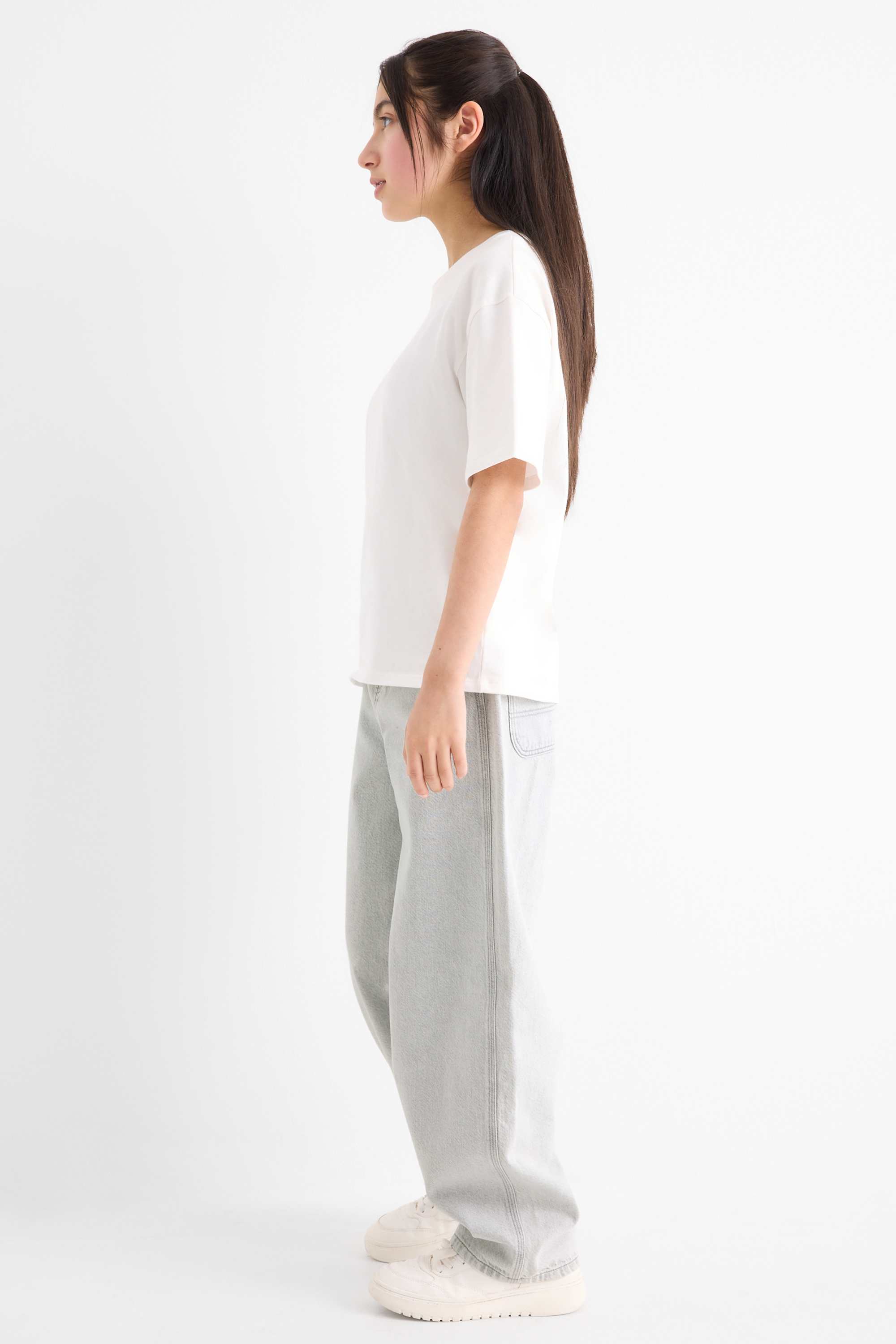 Relaxed jeans denim-light gray