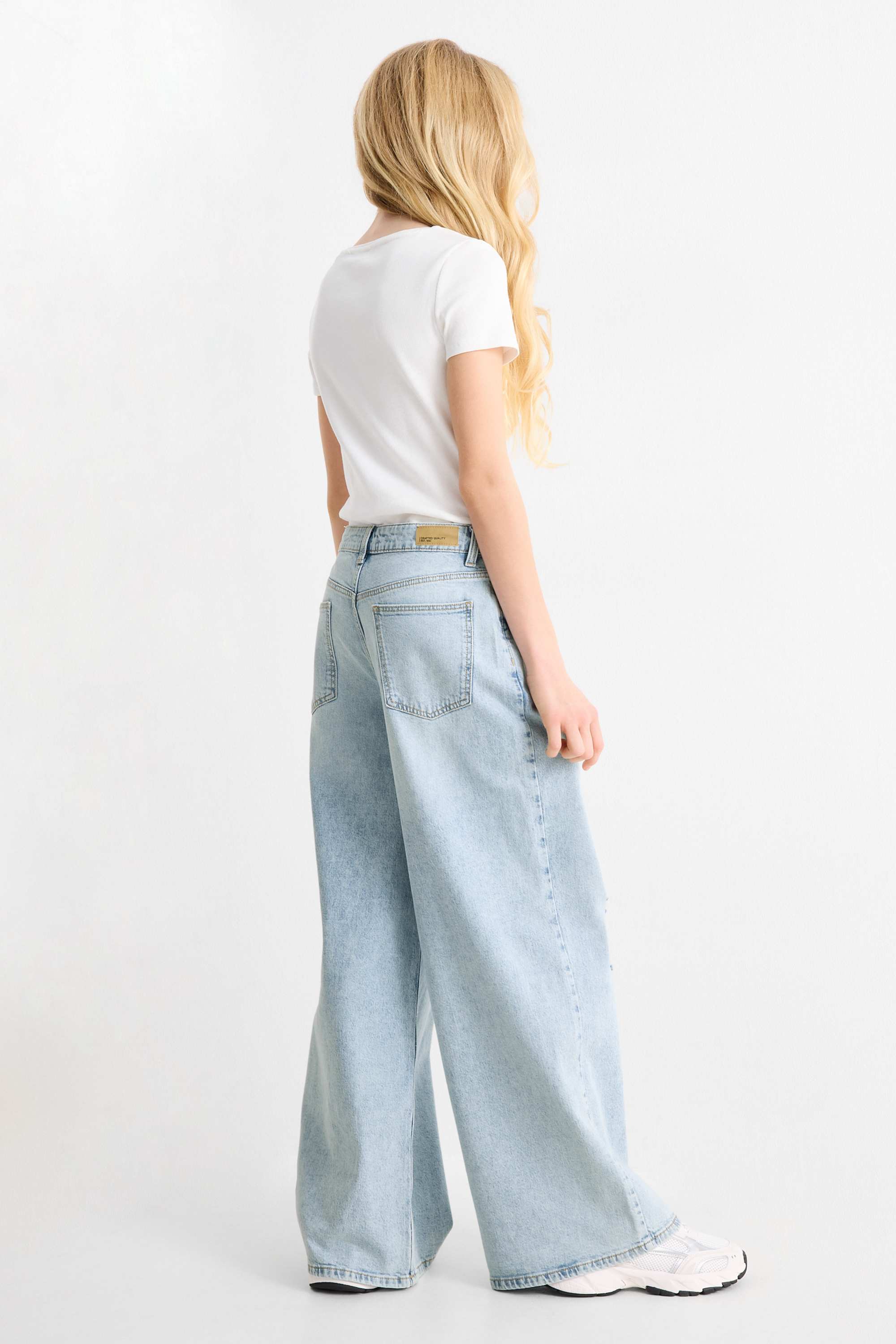 Wide leg jeans denim-light blue