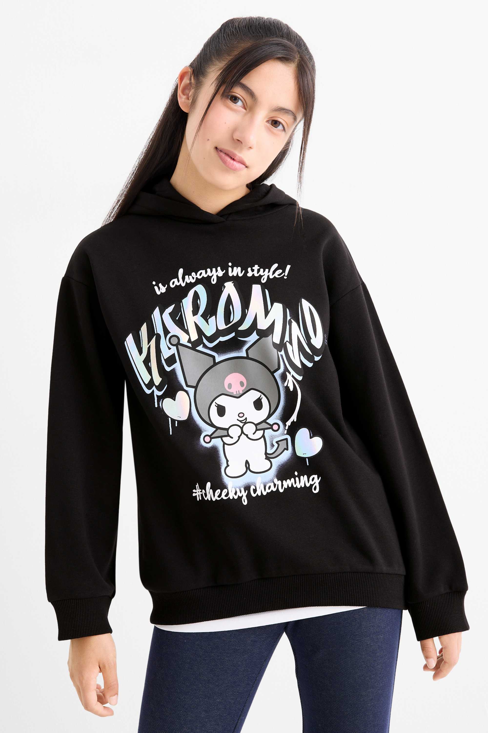 Kuromi - hoodie black