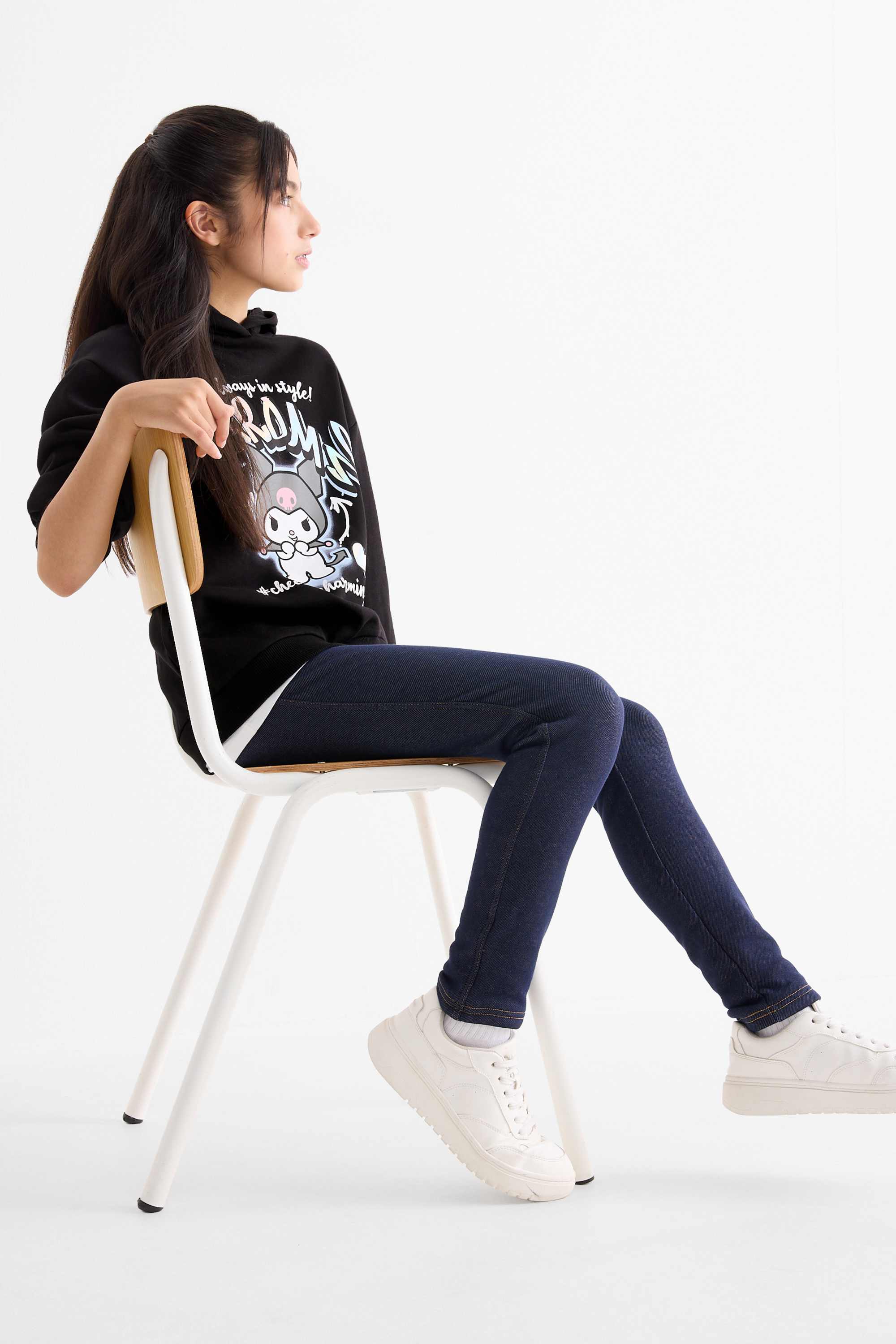 Kuromi - hoodie black