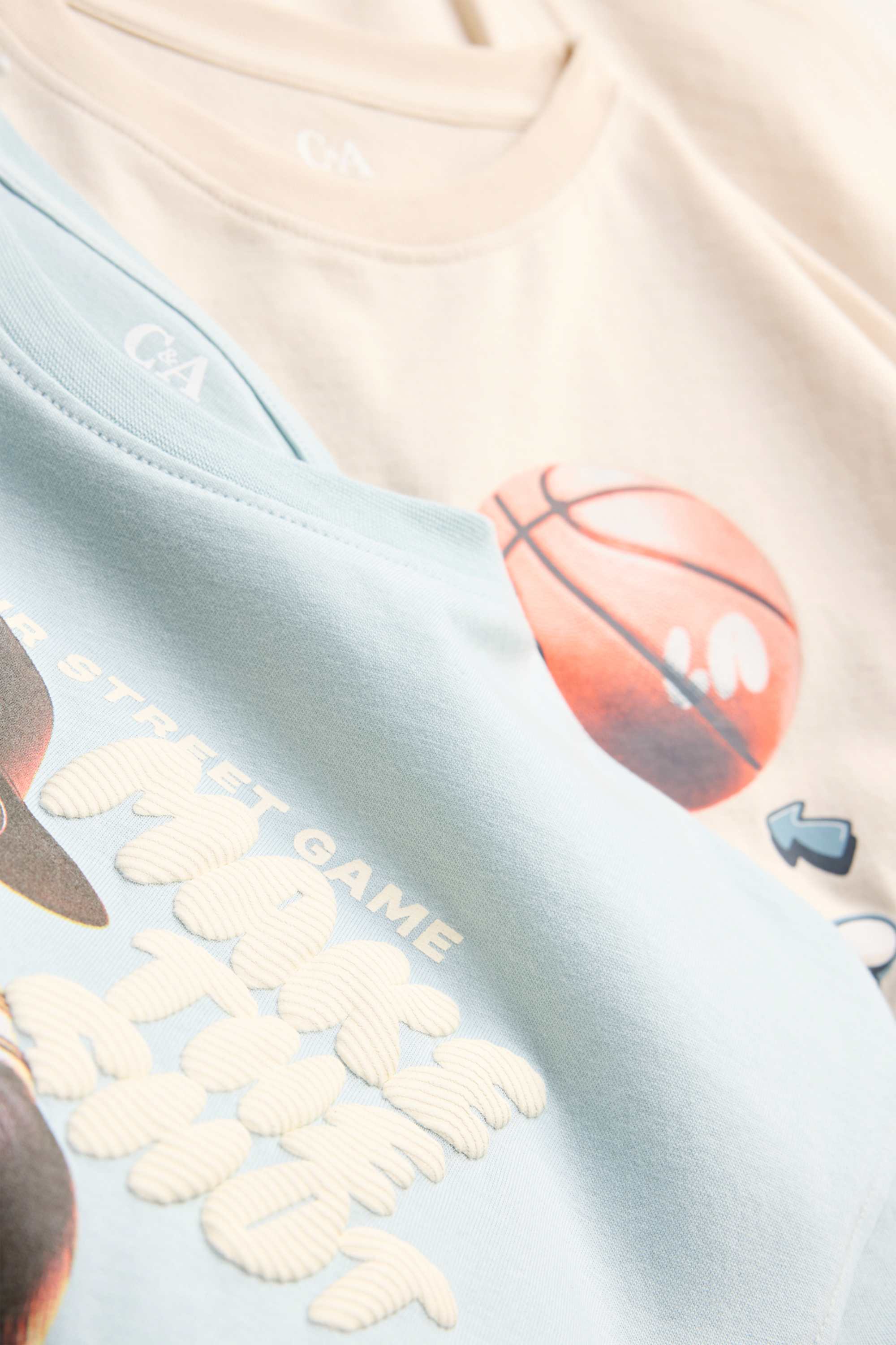 Multipack of 2 - basketball and gorilla - short sleeve T-shirt beige
