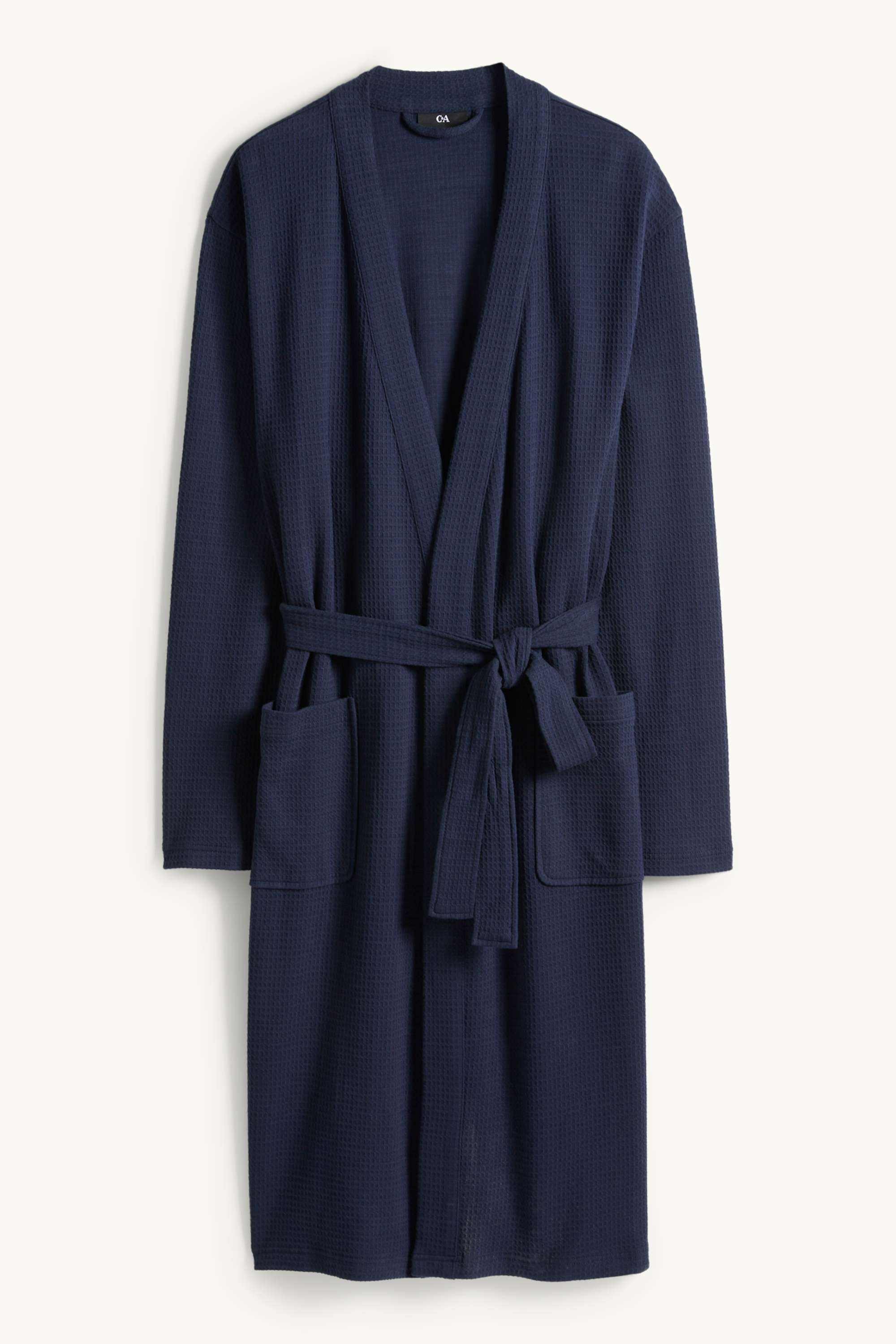 Bathrobe - textured dark blue