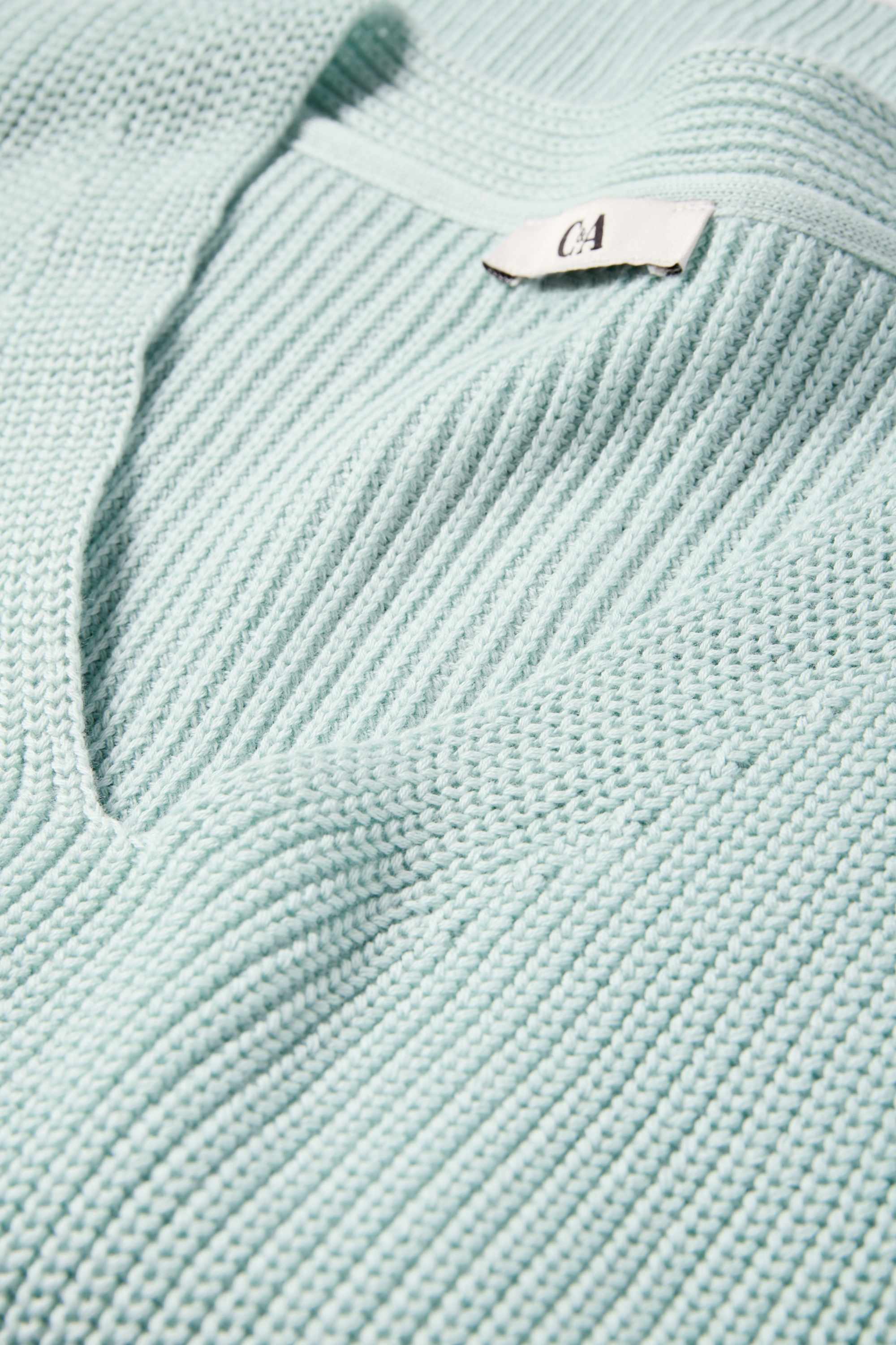 Knitted jumper - short sleeve mint green