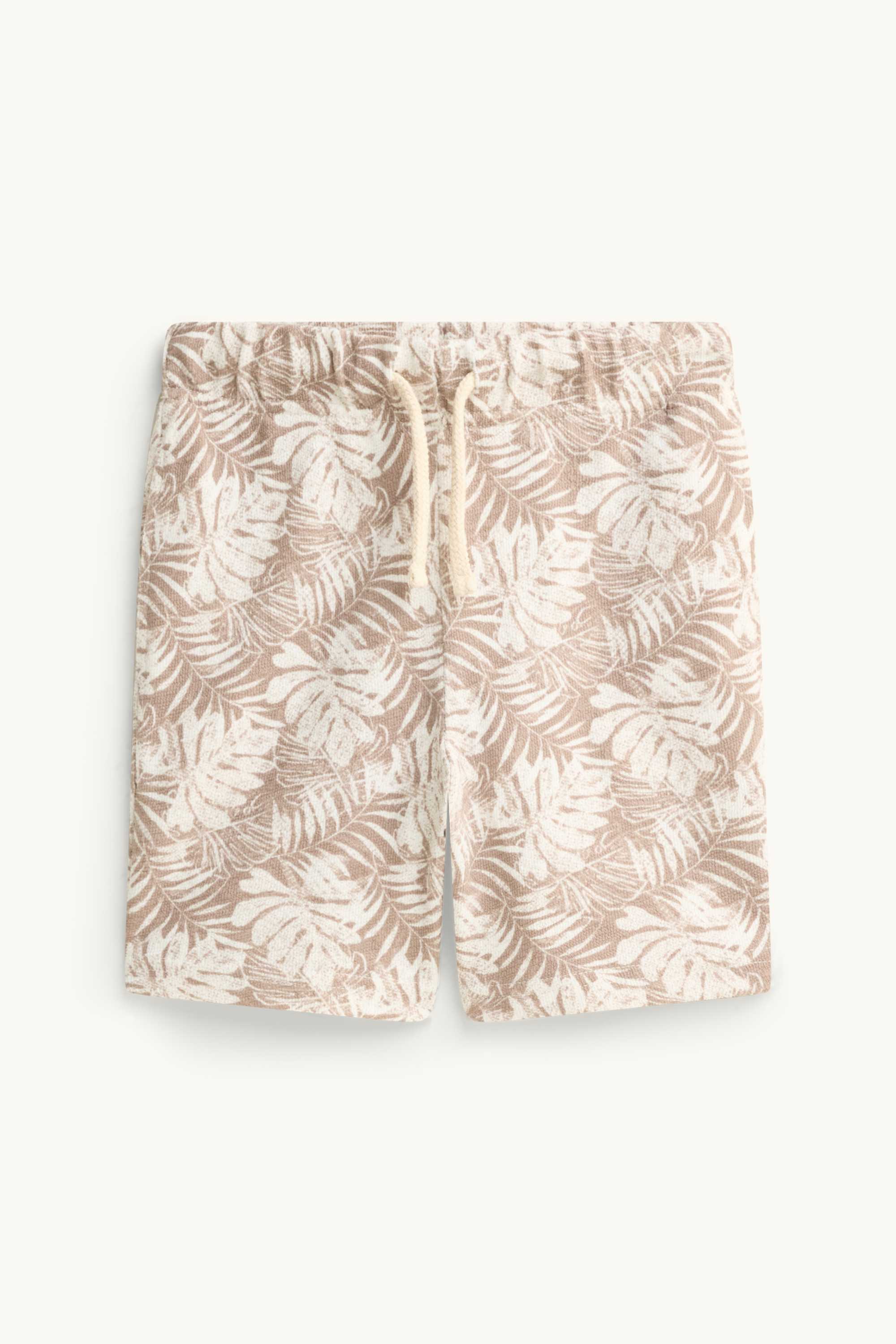 Sweat shorts - patterned light brown