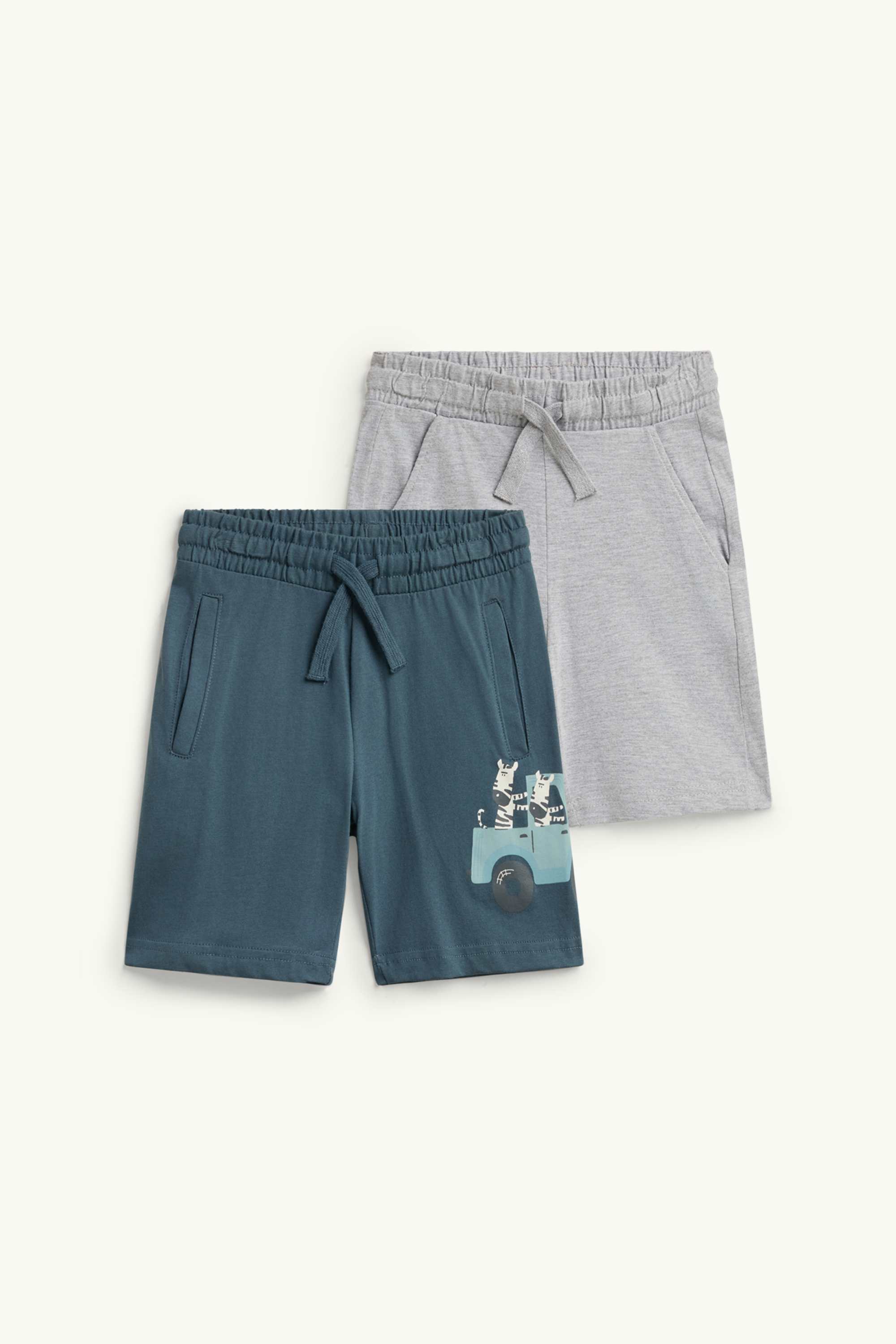 Multipack of 2 - zebra - sweat shorts blue / gray