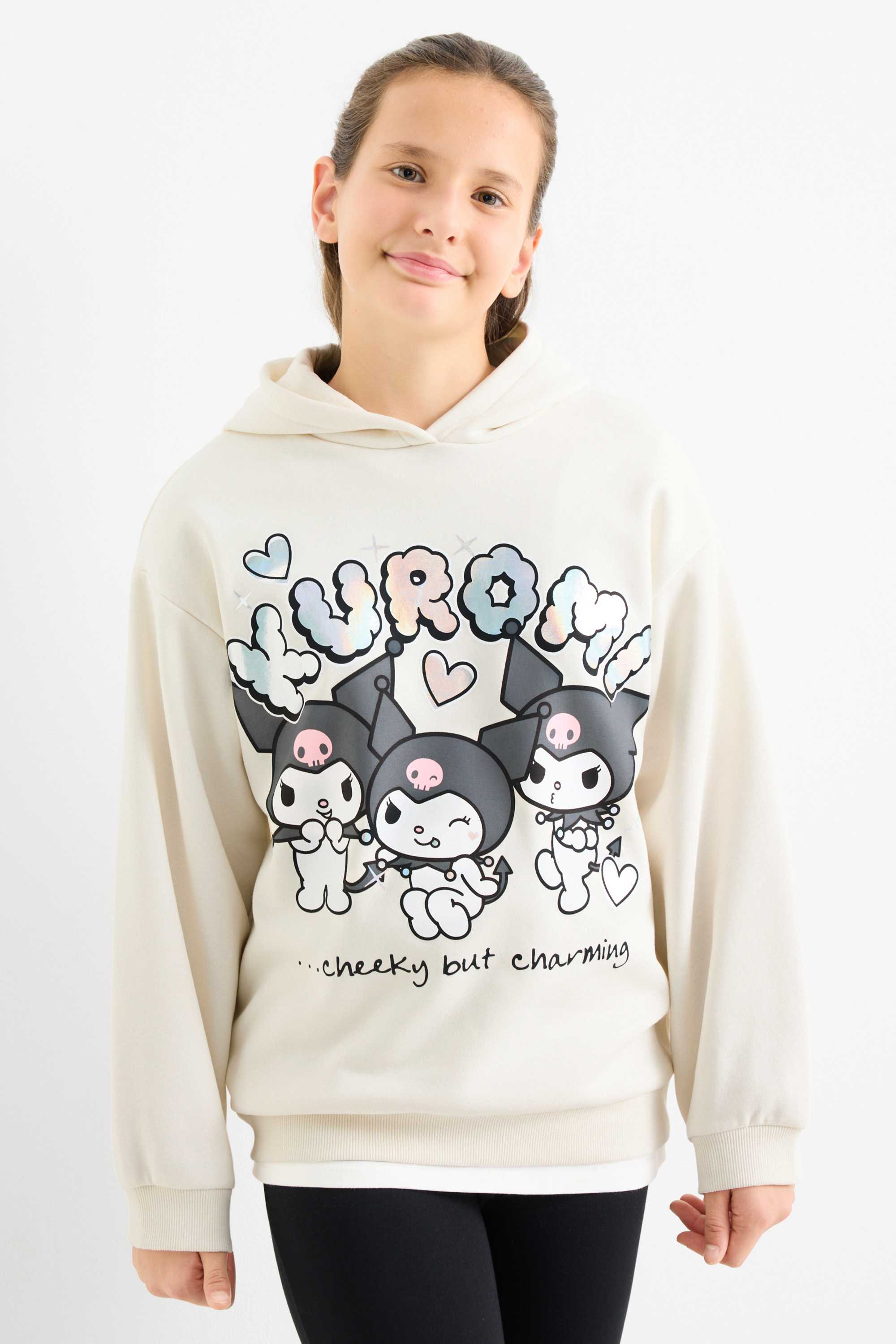 Kuromi - hoodie cremewhite