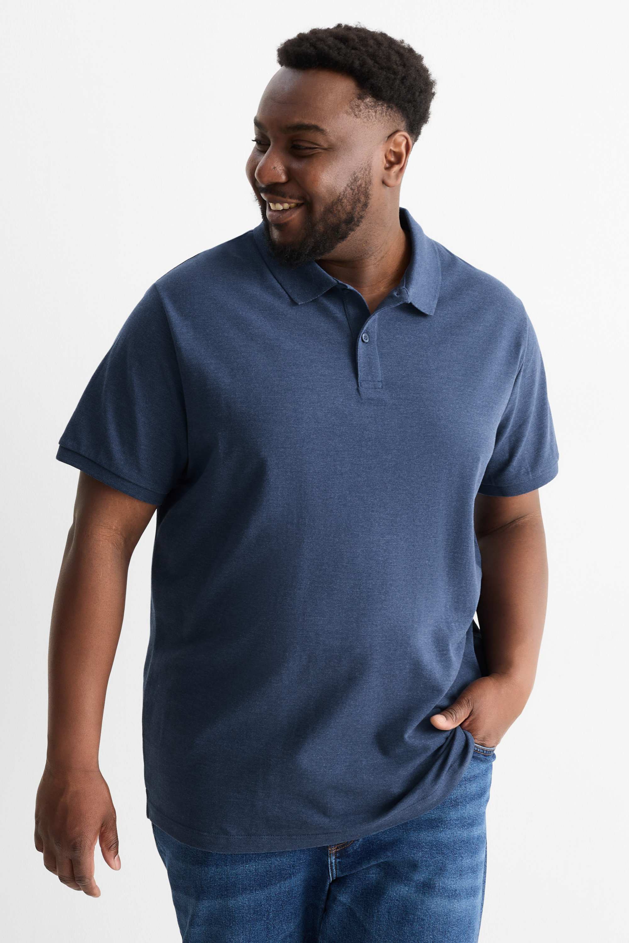 Polo shirt - regular fit dark blue