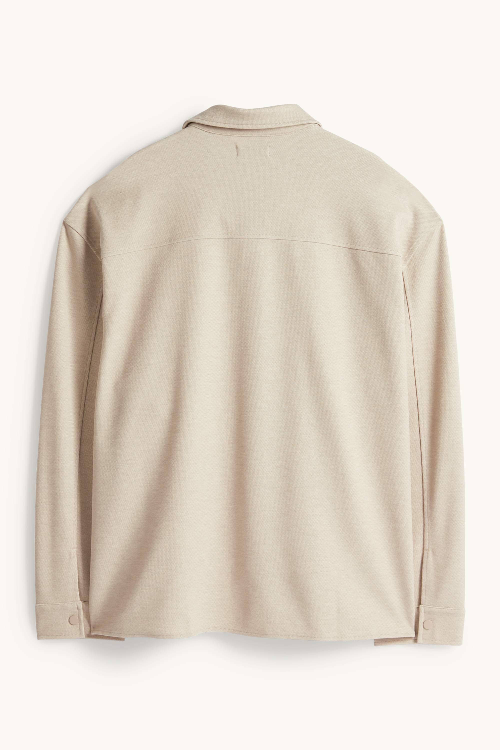 Shirt jacket - relaxed fit - kent collar beige