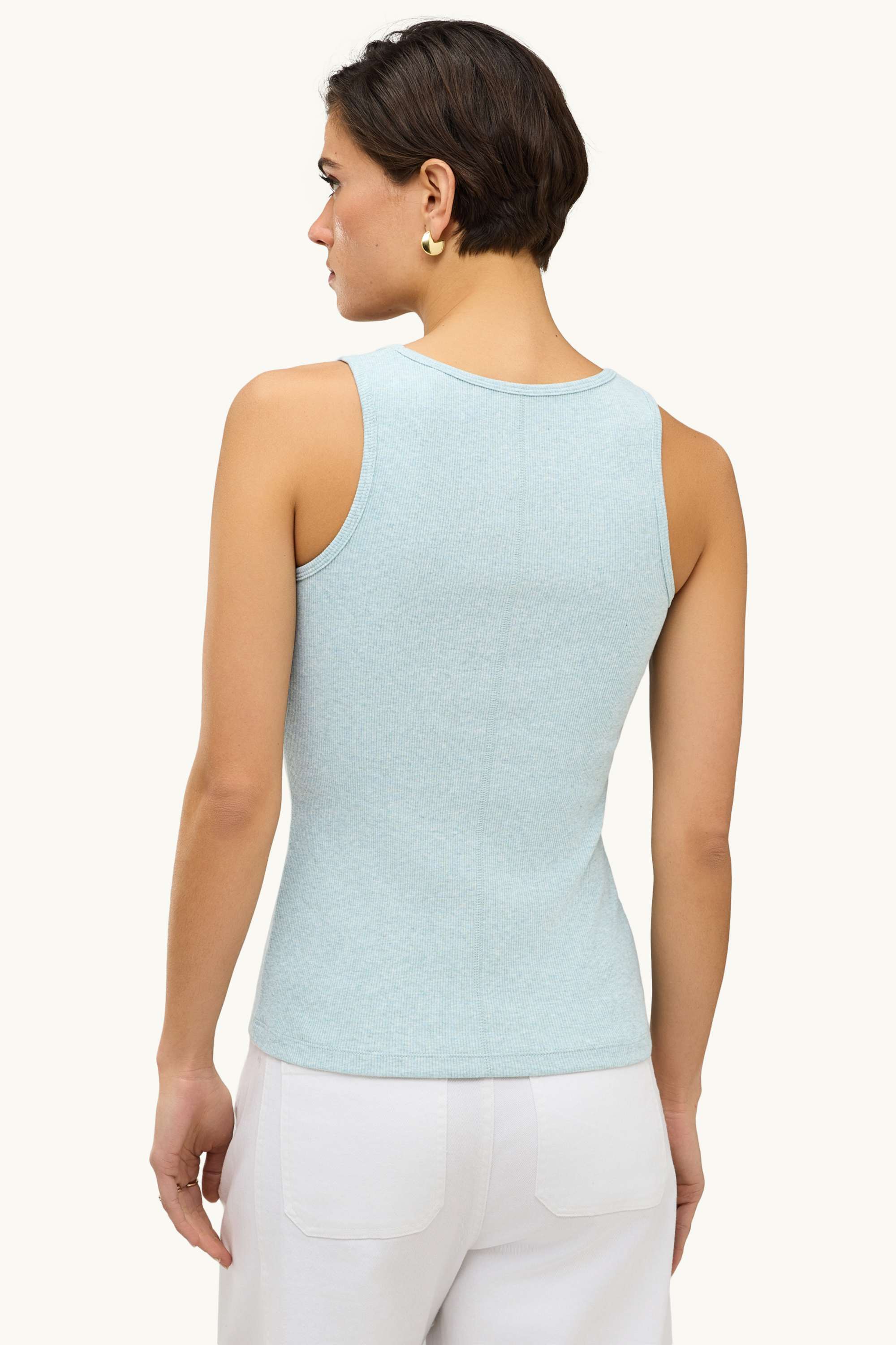Top - ribbed blue
