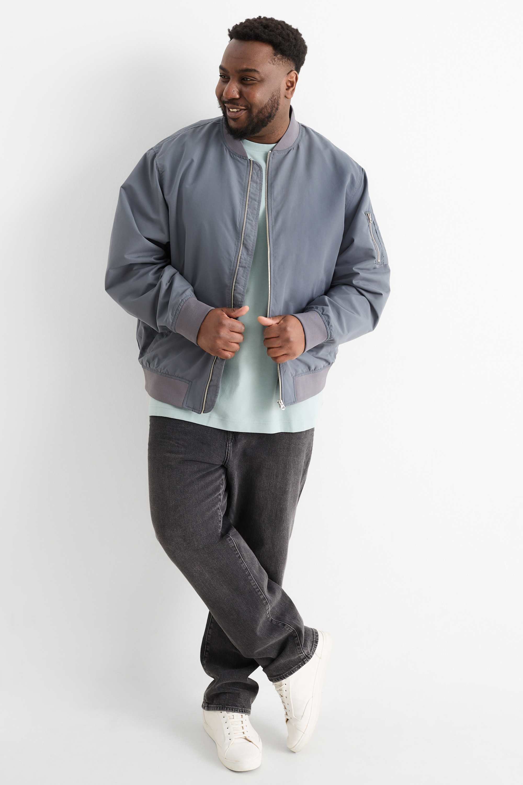 Bomber jacket dark gray