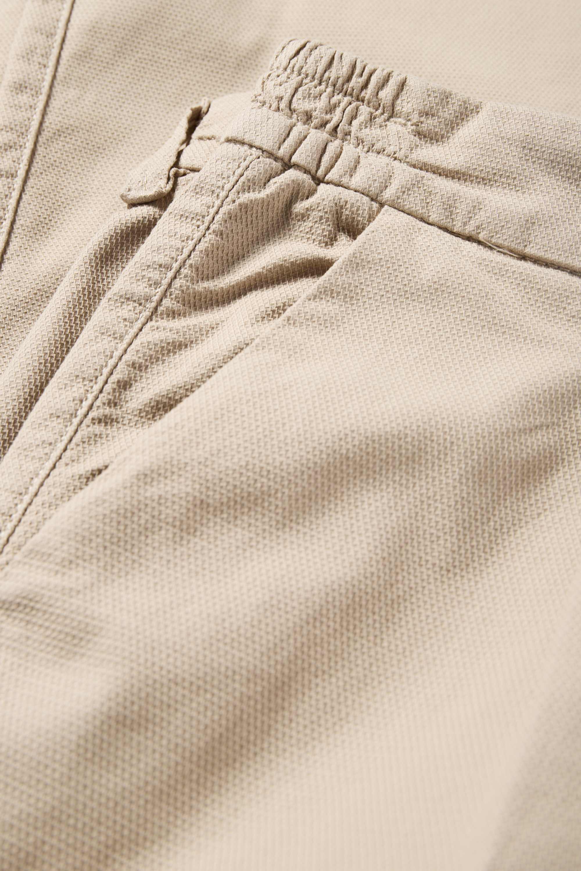 Chinos - tapered fit - textured light beige