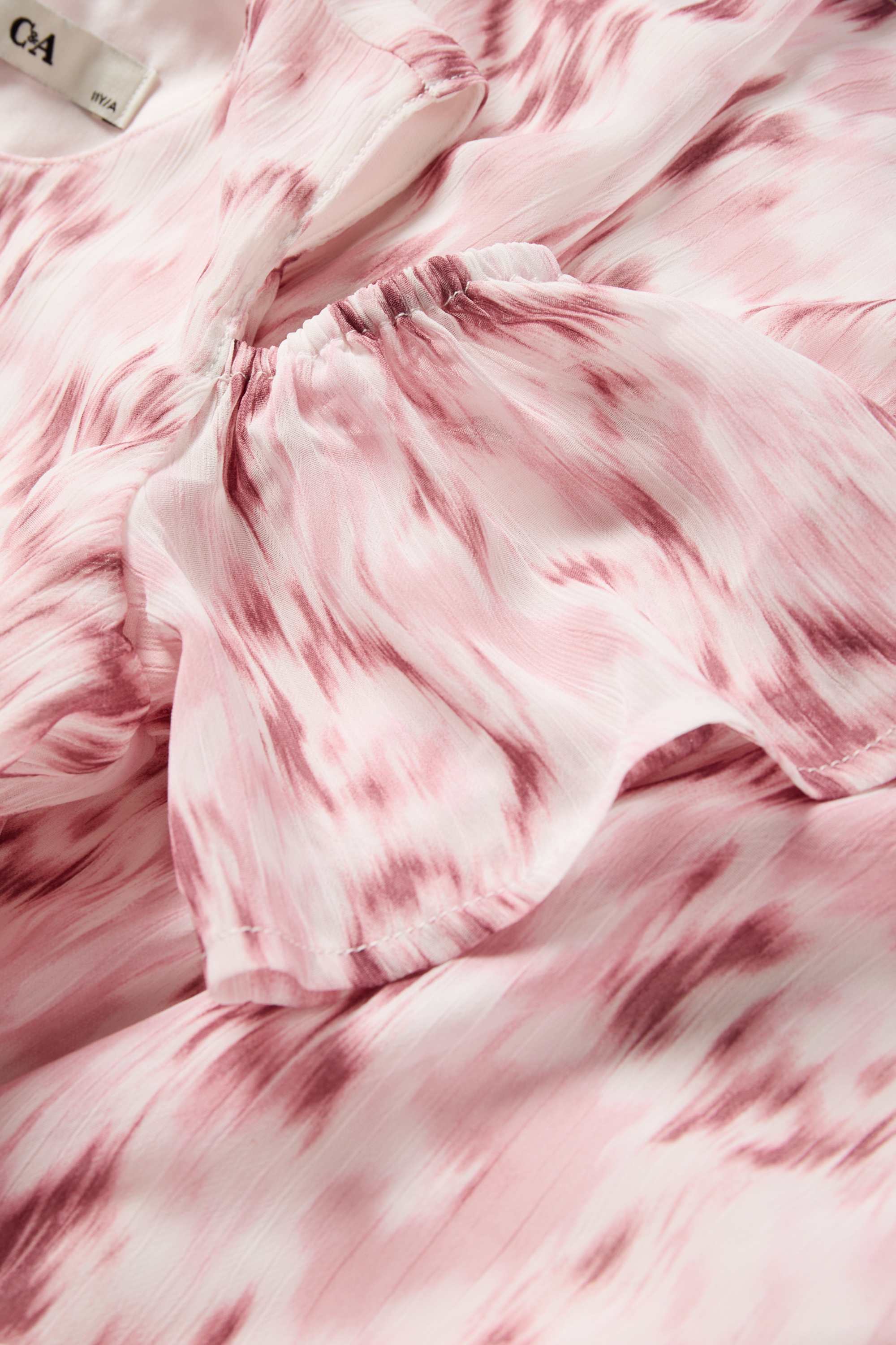 Dress - patterned white / rose
