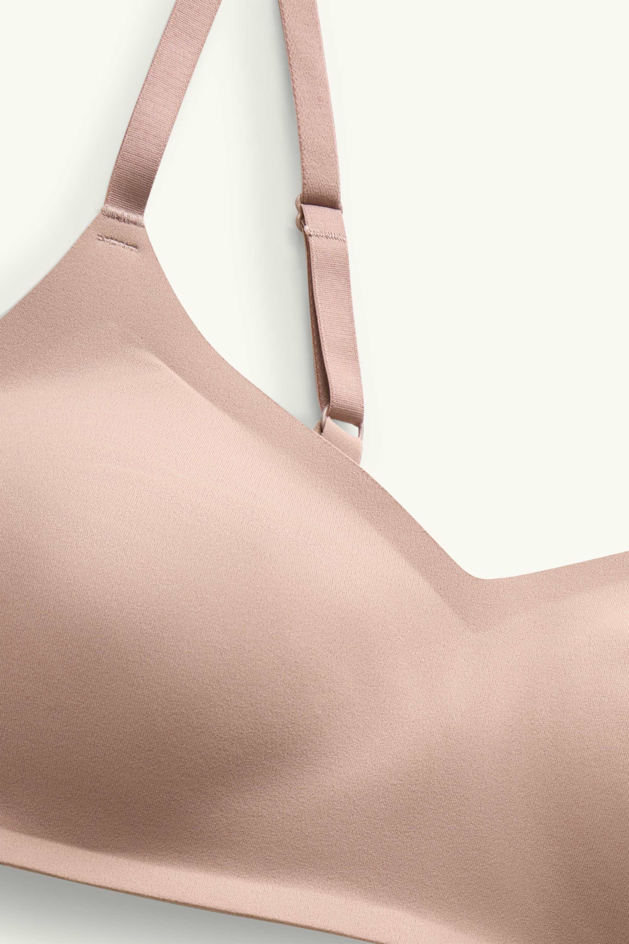 Non-wired invisible bra - padded beige (4)