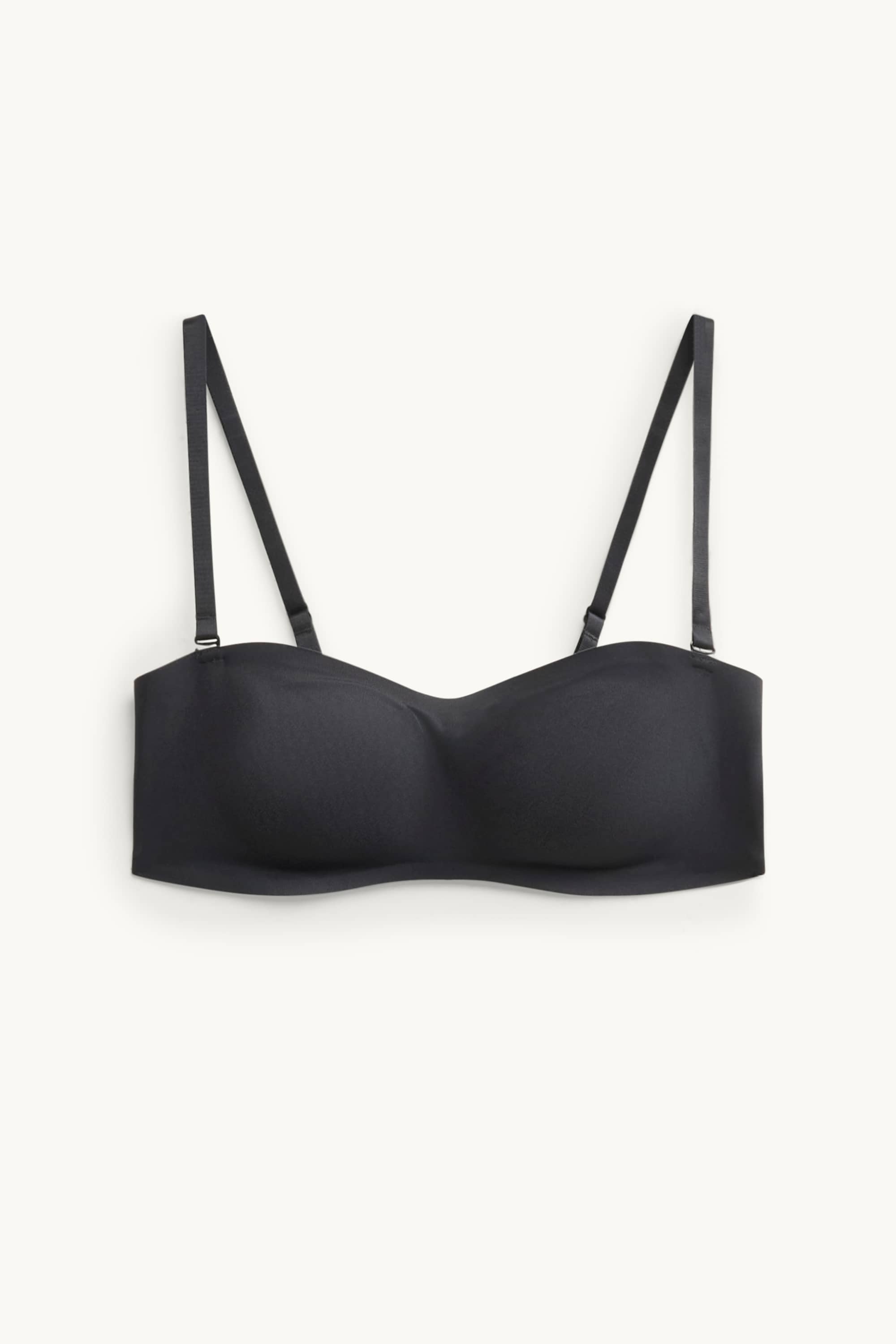 Invisible bandeau bra - padded black