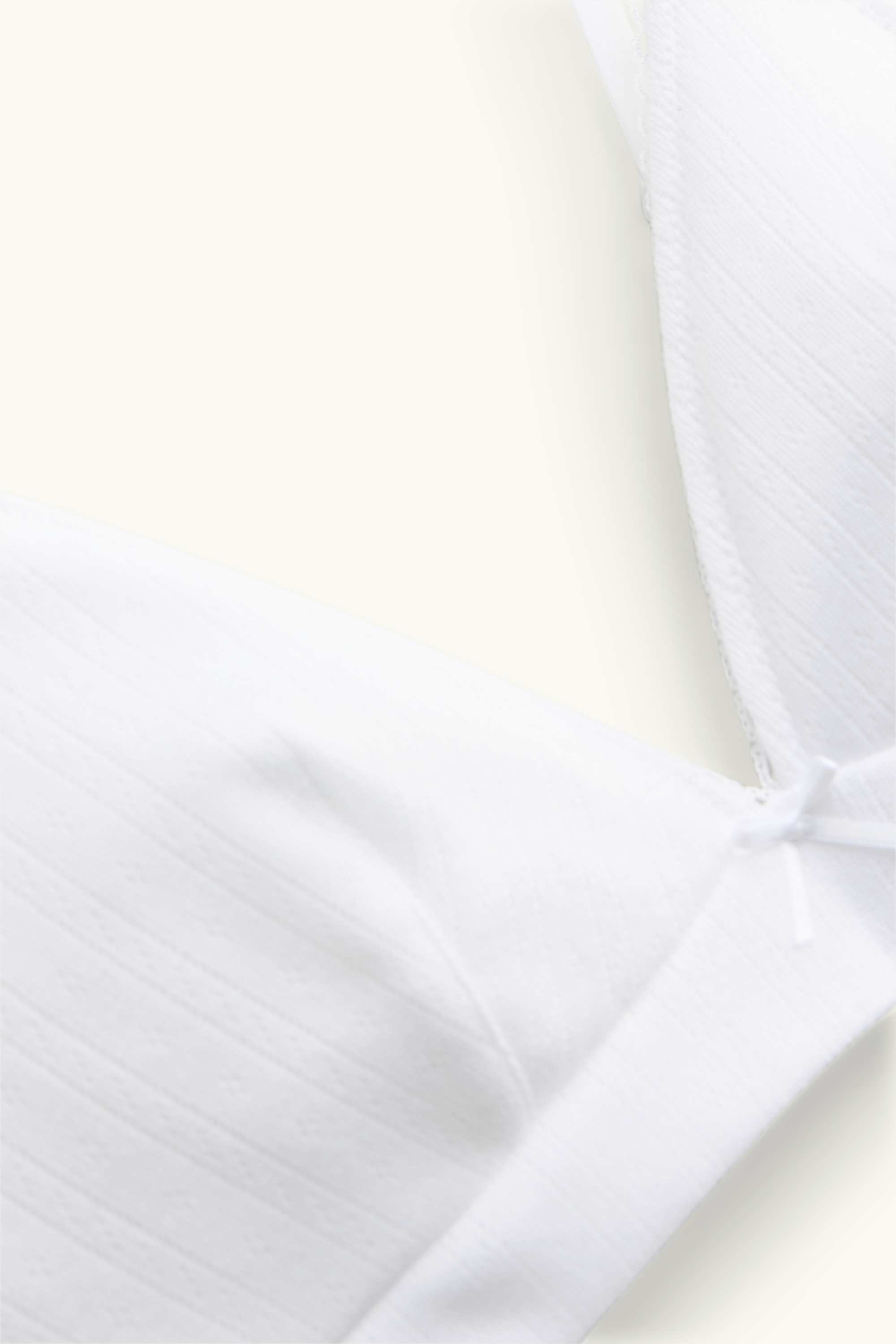 Pointelle bralette - non-padded white