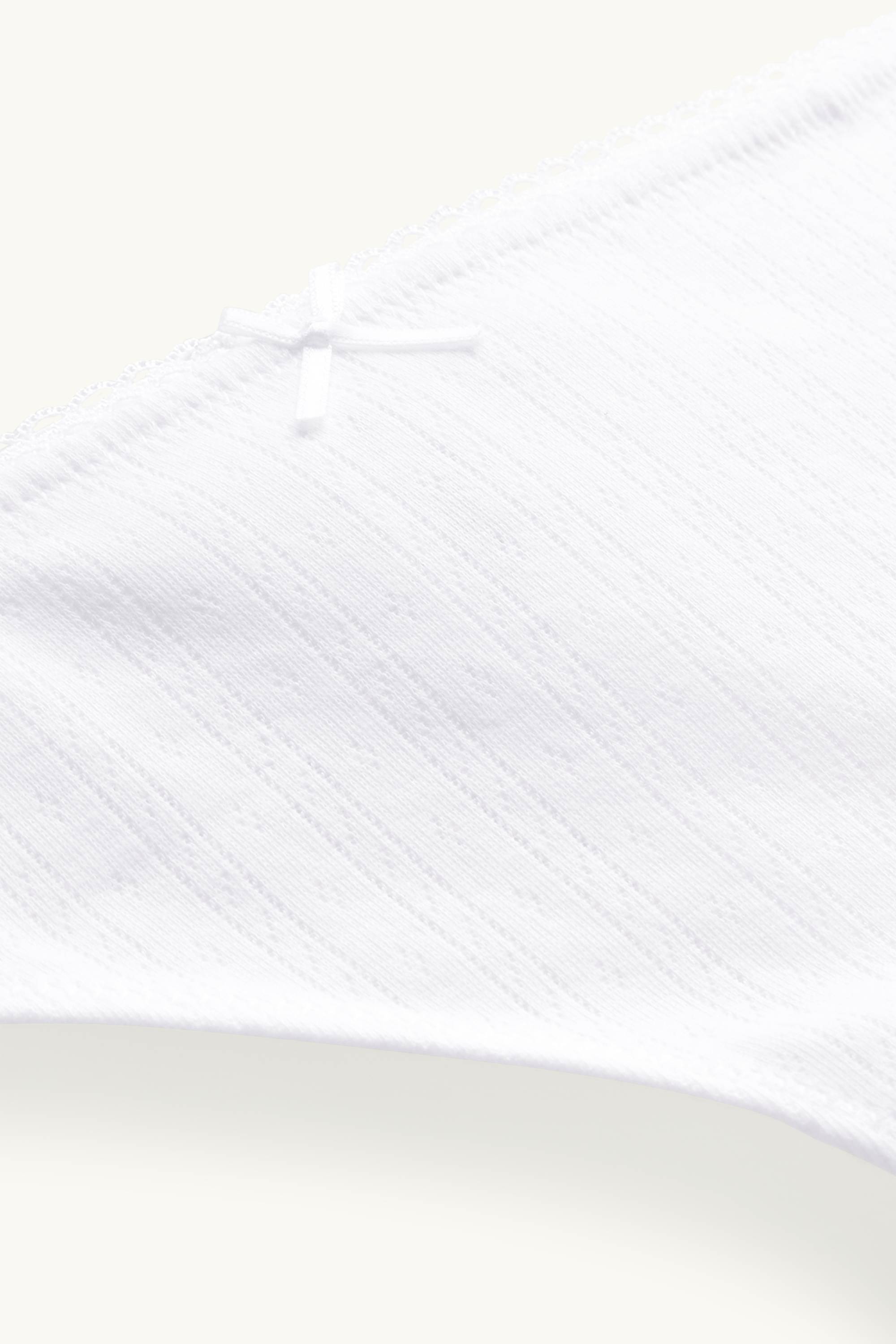 Pointelle thong white