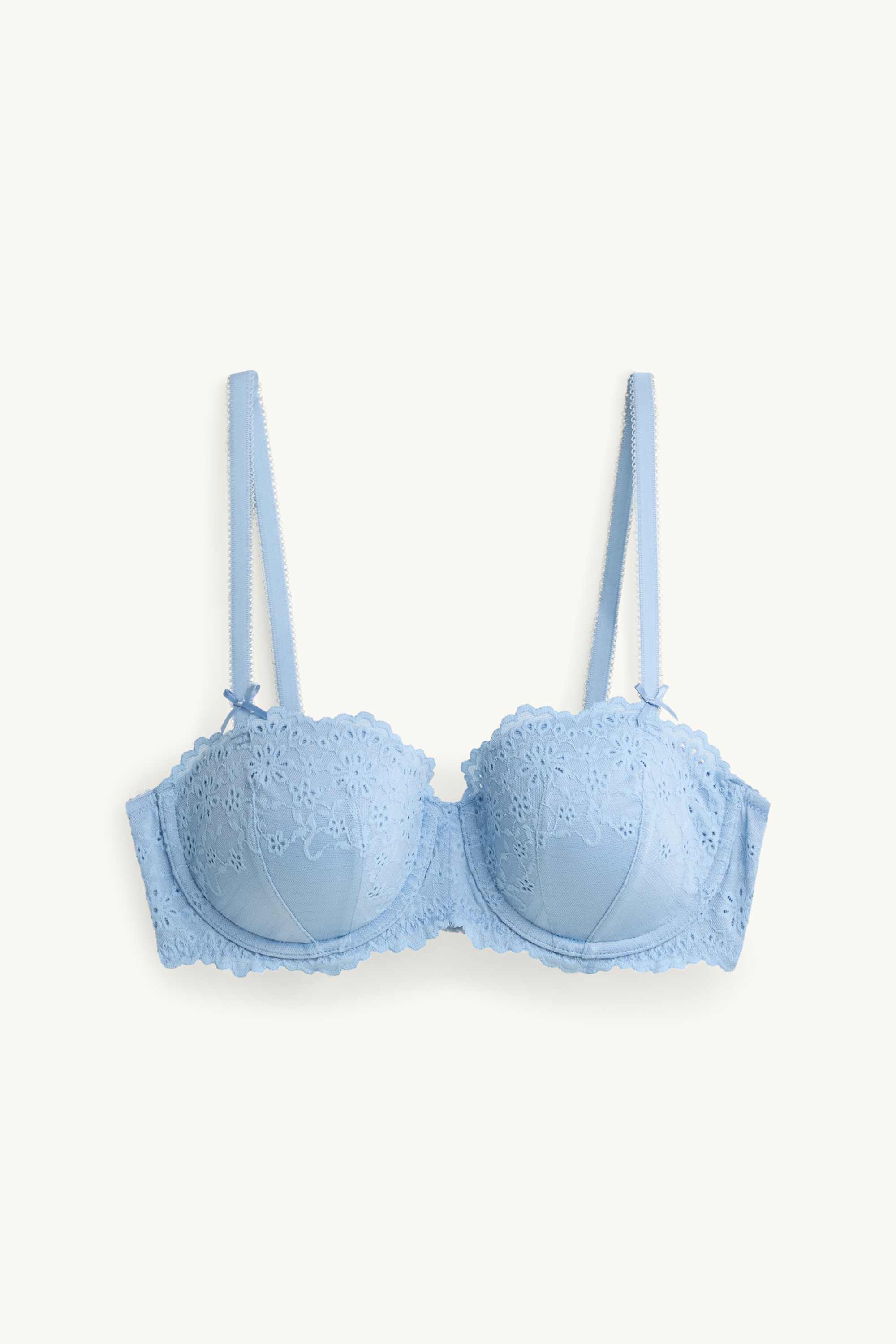 Underwire bra - BALCONETTE - padded light blue