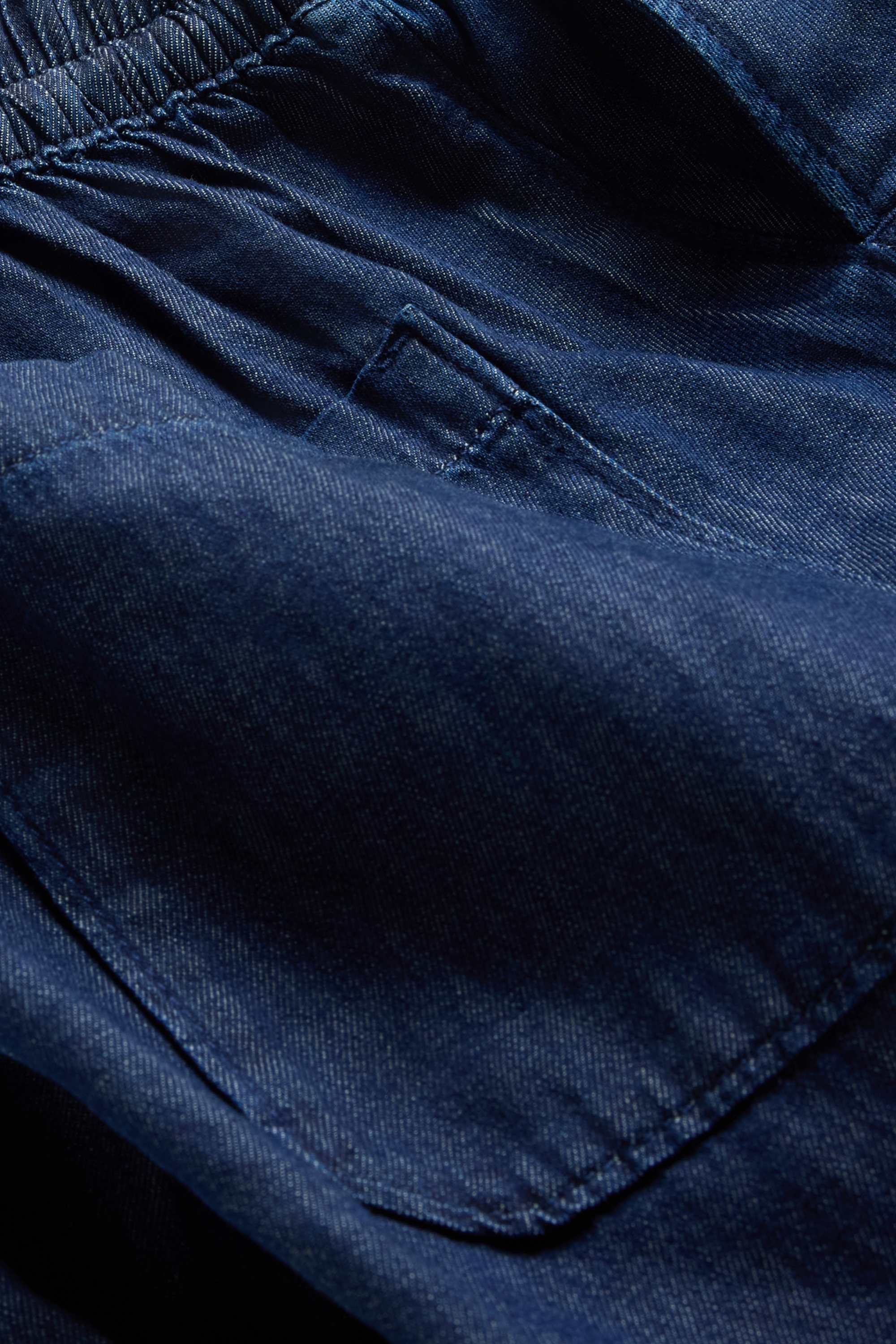 Maternity trousers - wide leg - denim look denim-dark blue