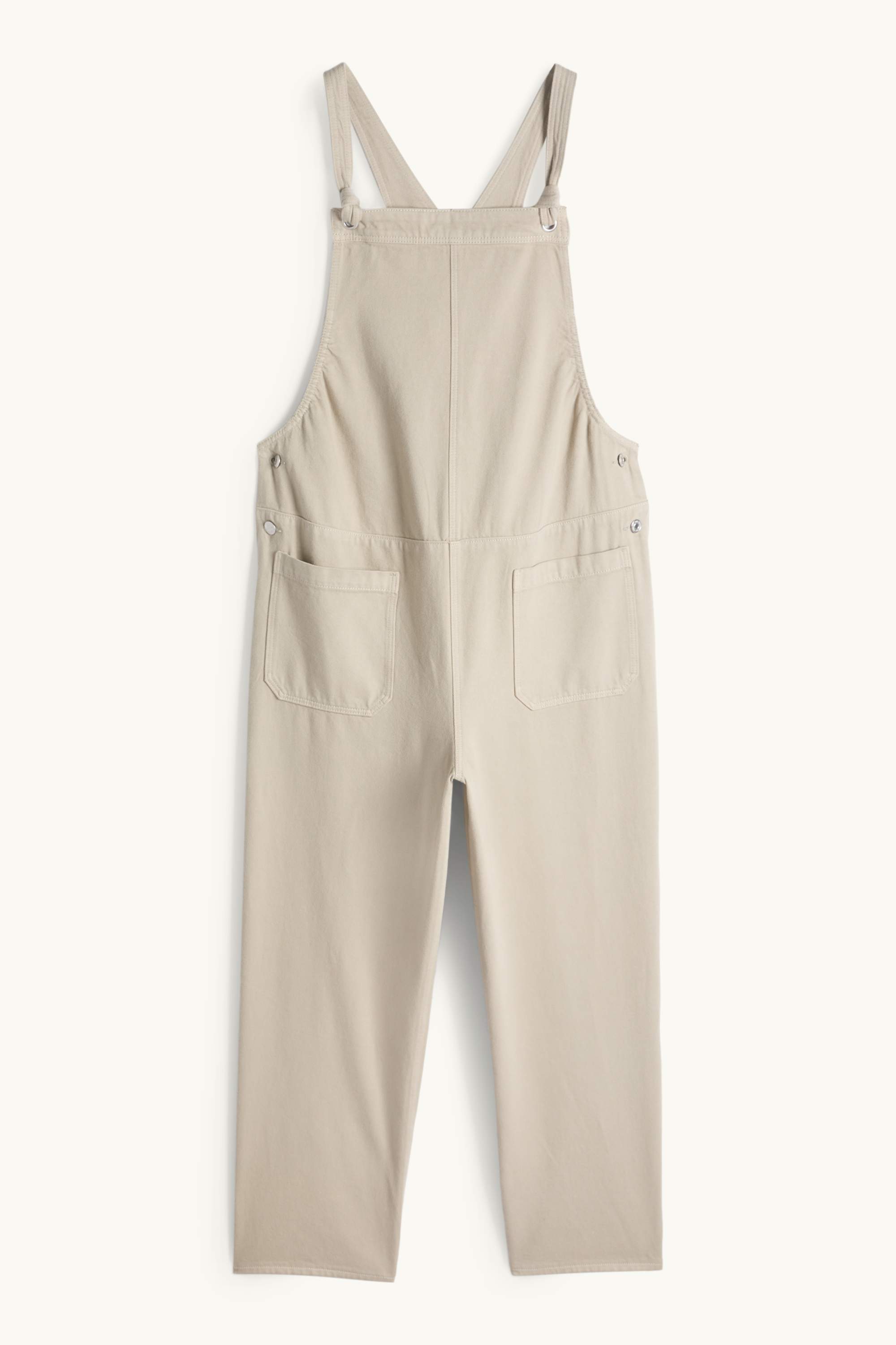 Denim maternity dungarees beige
