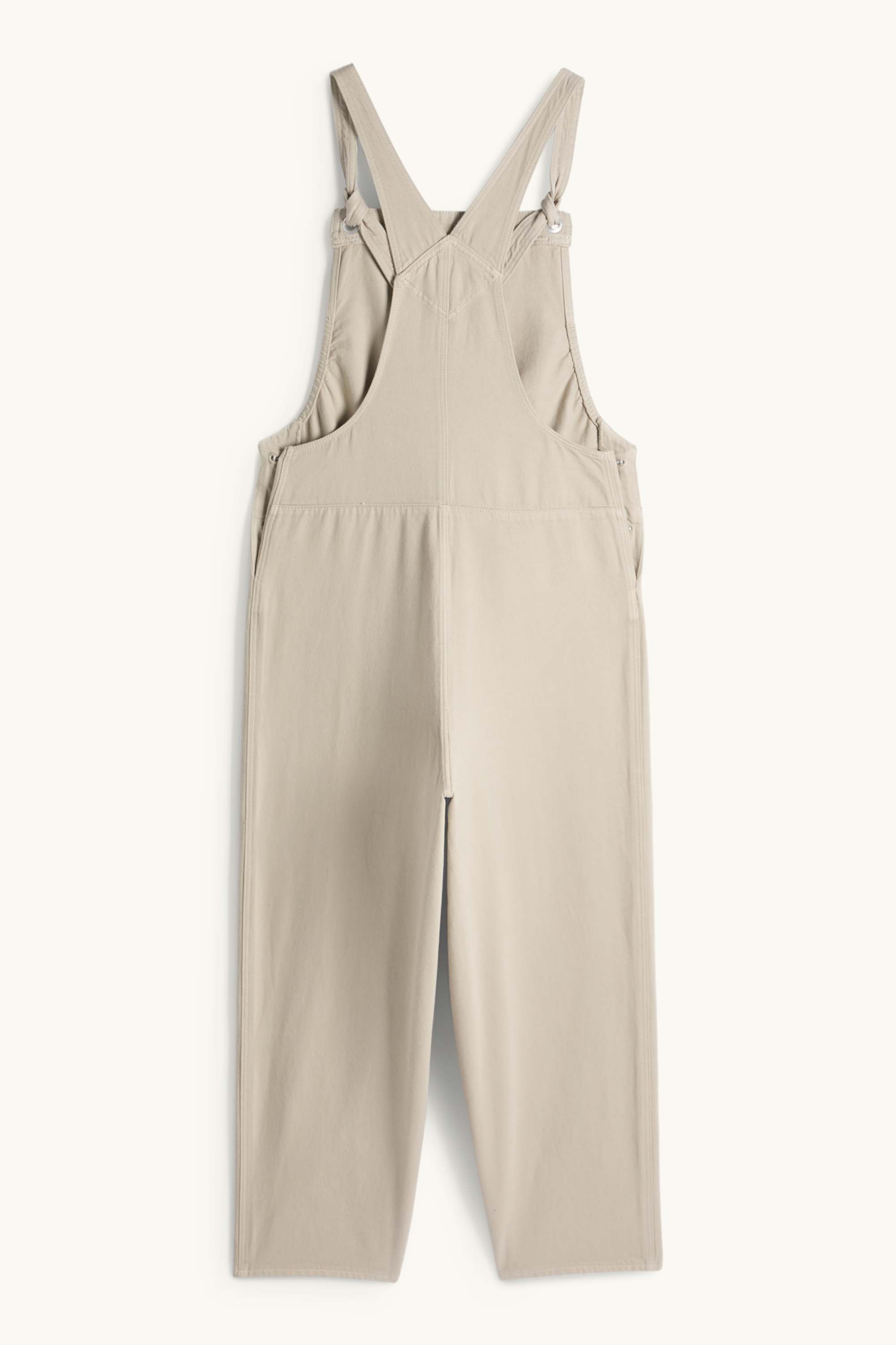 Denim maternity dungarees beige