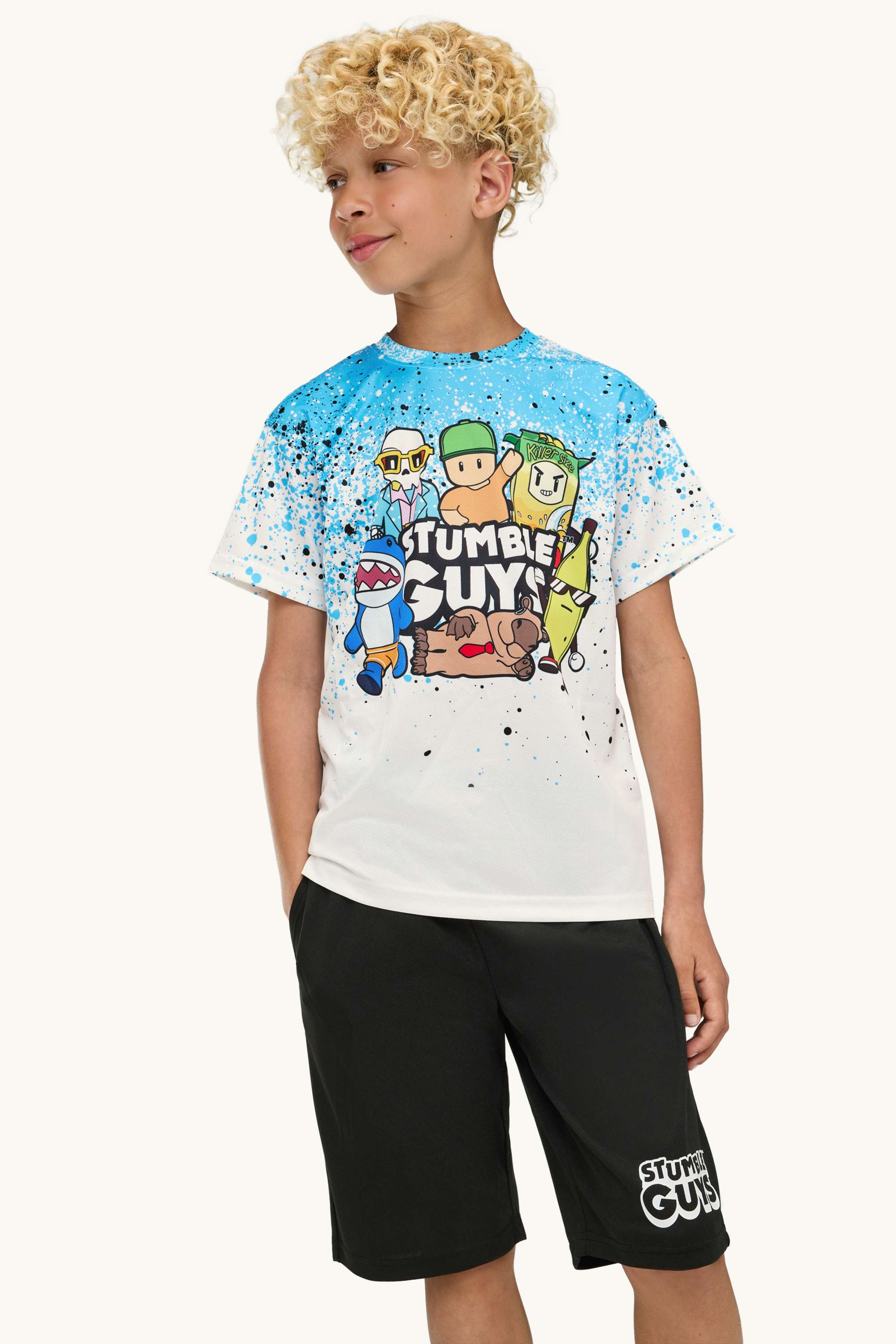 Stumble Guys - short pyjamas - 2 piece black / white