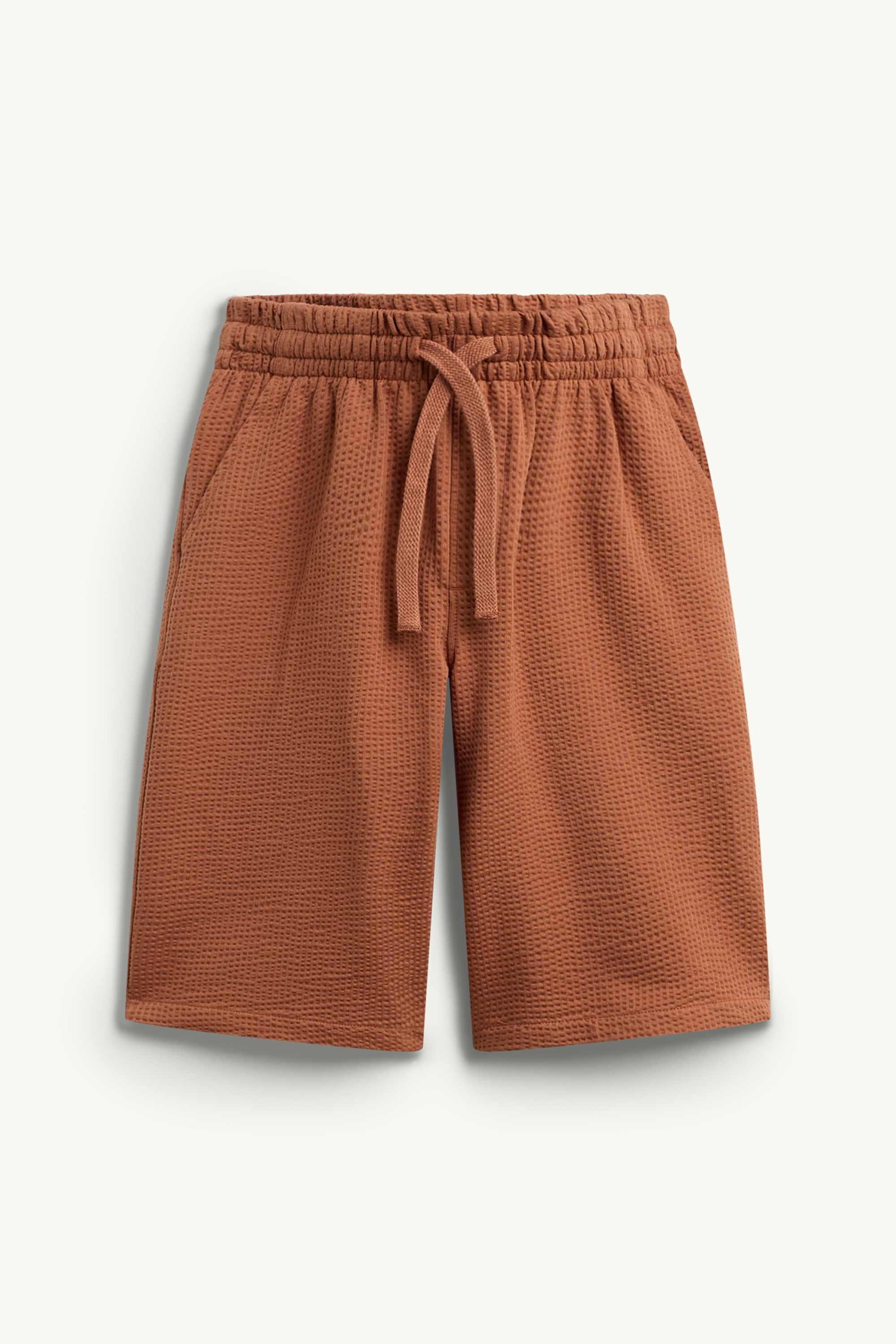 Sweat shorts - textured brown