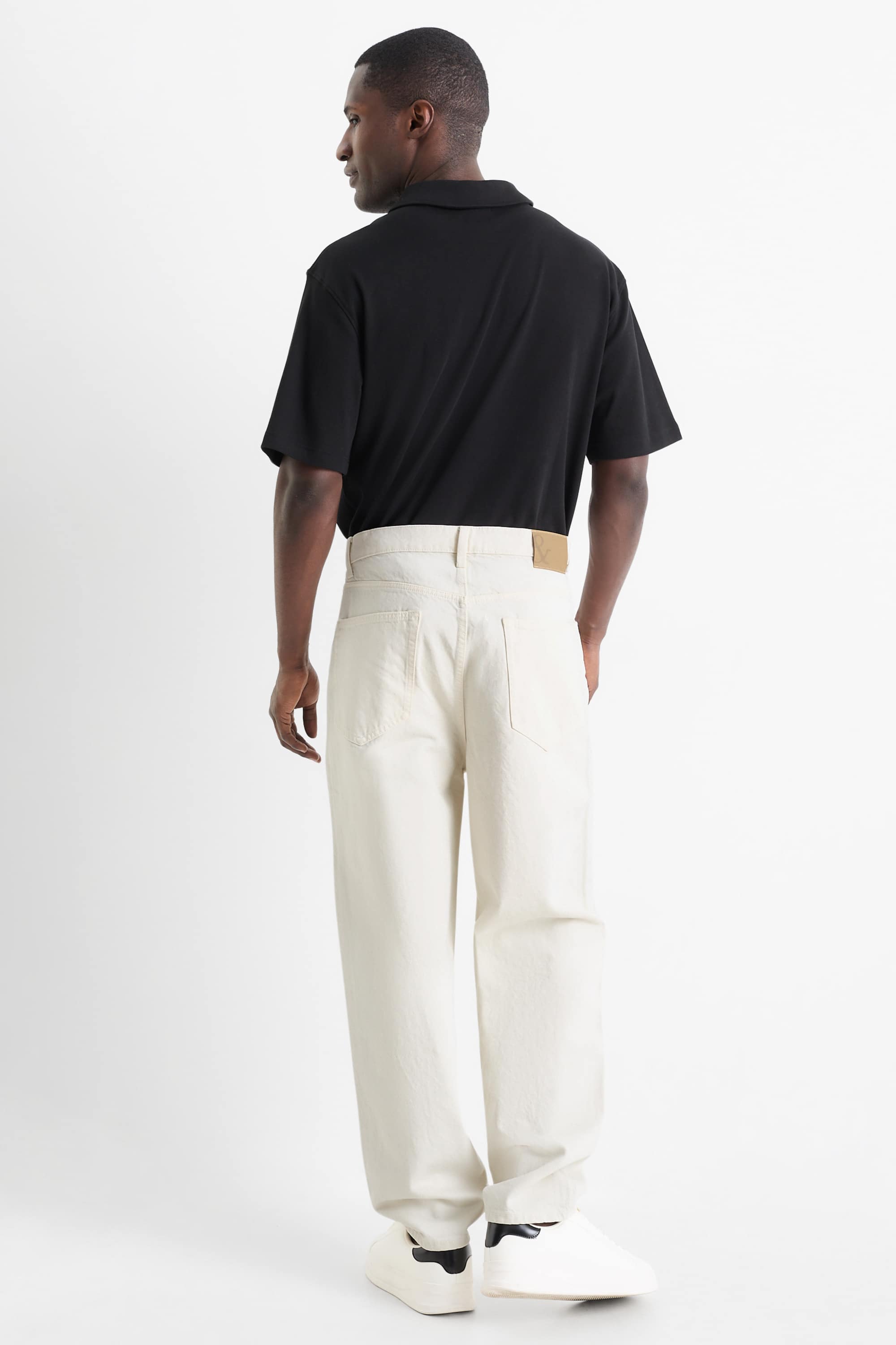 Barrel jeans cremewhite