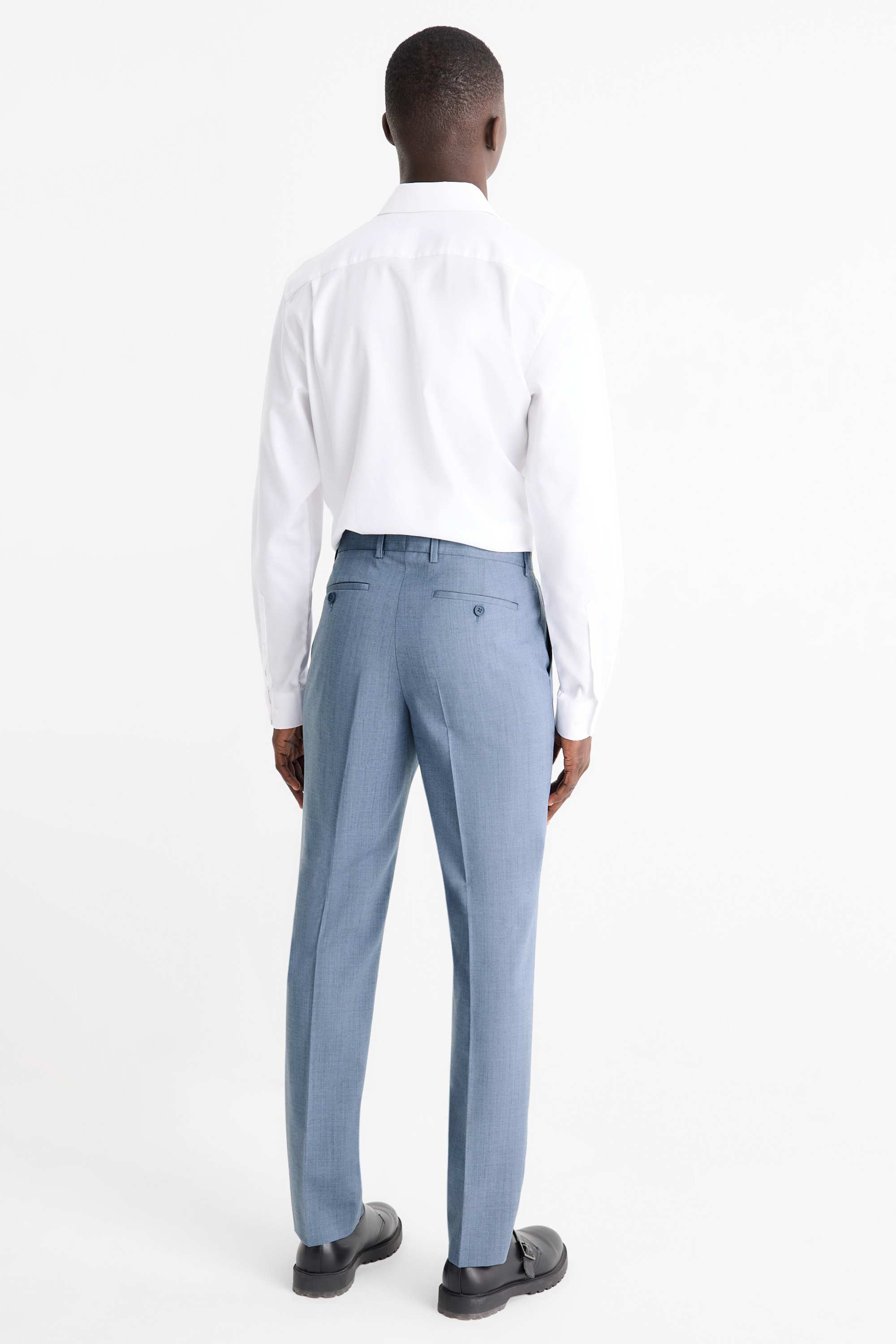 Mix & match wool trousers - regular fit blue